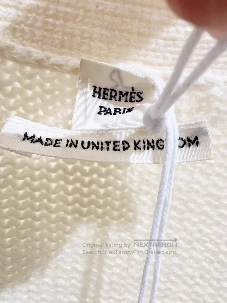 Hermes Hermes White Open Cardigan for Spring/Summer 2025 Size M / US 6-8 / IT 42-44 - 3 Thumbnail