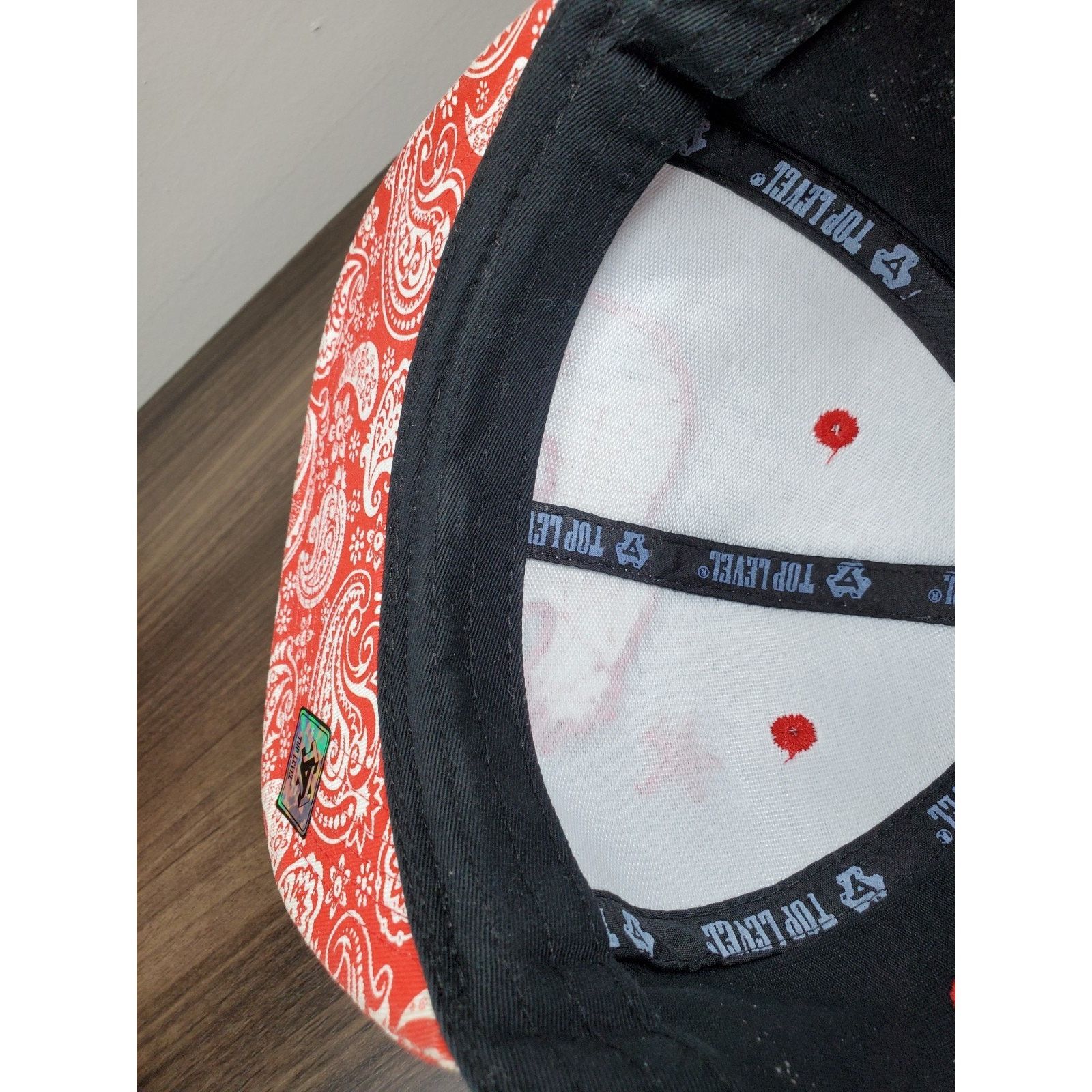 California Republic California Republic Black Red White Paisley Snapback Hat Cap Size ONE SIZE - 13 Thumbnail