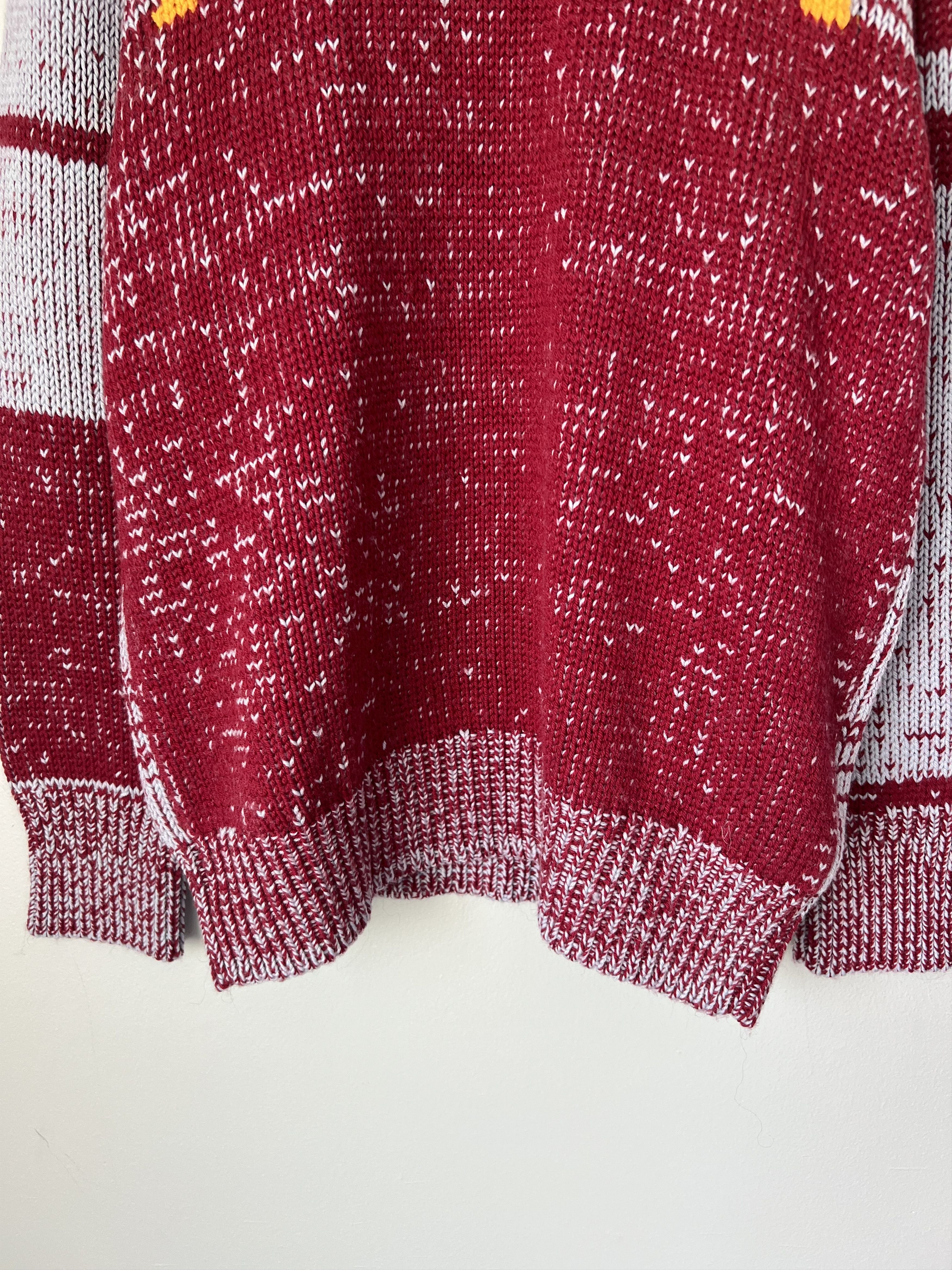 Marni Marni Jacquard Round Neck Wool Sweater in Red Size US M / EU 48-50 / 2 - 3 Thumbnail