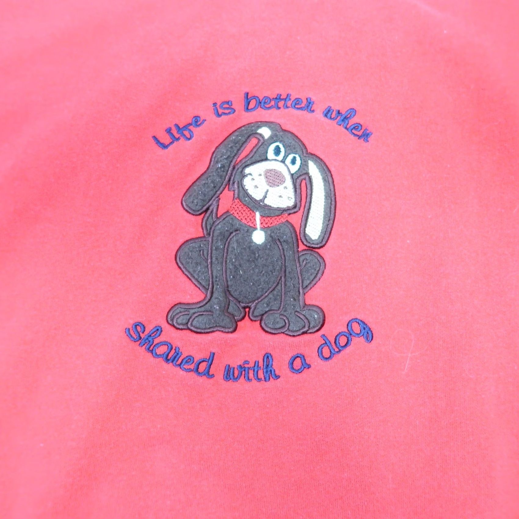 Vintage Vintage red dog embroidered crewneck sweatshirt 90s 2X Size XXL / US 16-18 / IT 52-54 - 2 Thumbnail