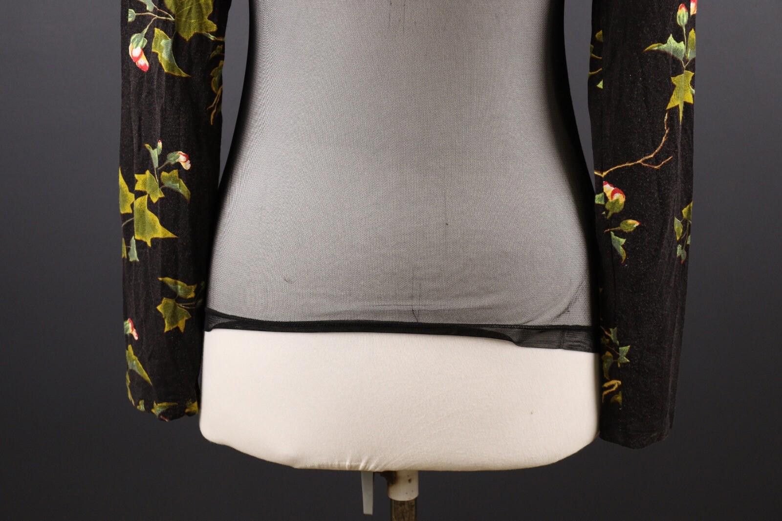 Roberto Cavalli Roberto Cavalli Multicolor Floral Mesh Blouse Shirt Size L Size L / US 10 / IT 46 - 7 Thumbnail