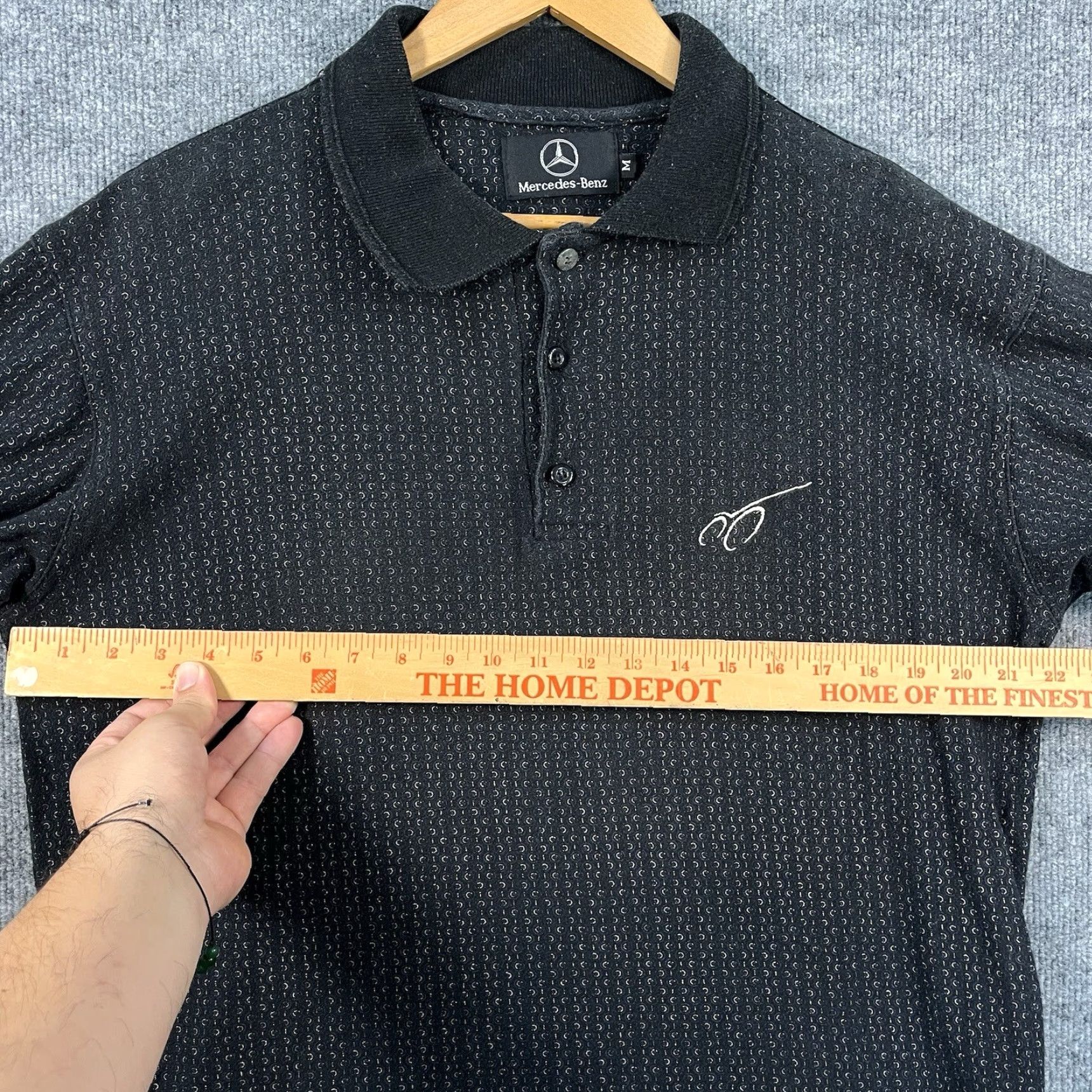 Mercedes-Benz VINTAGE Mercedes-Benz Golf Polo Shirt Mens Medium Short Sleeve Embroidered Logo Black Size US M / EU 48-50 / 2 - 3 Thumbnail
