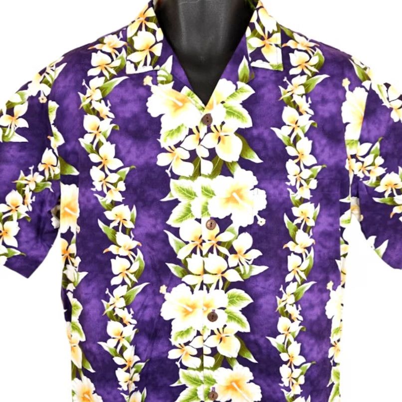 Vintage VINTAGE Royal Hawaiian Creations Shirt Mens Large Purple Cotton Button-Up Short Sleeve Hawaii Floral Theme Mens Size US L / EU 52-54 / 3 - 2 Thumbnail