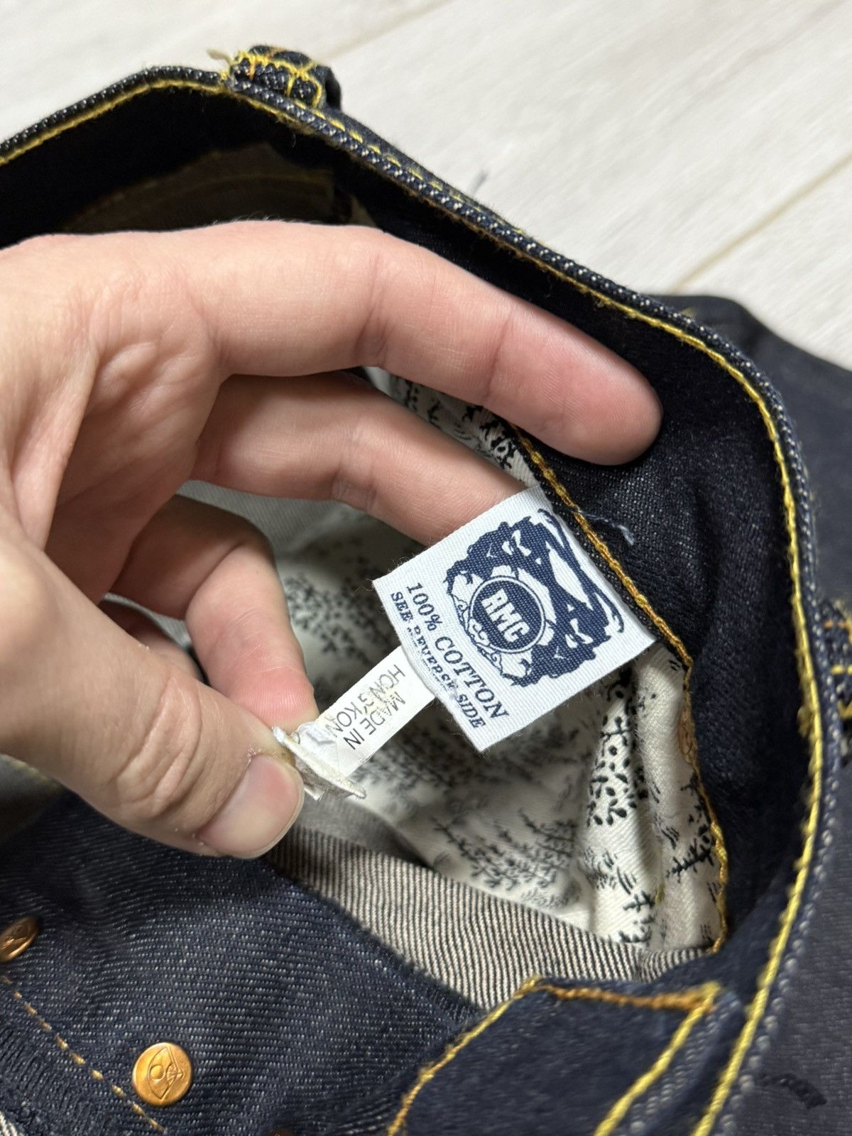 Red Monkey Red Monkey Company samurai RMC waves Japanese denim jeans Size US 36 / EU 52 - 9 Thumbnail