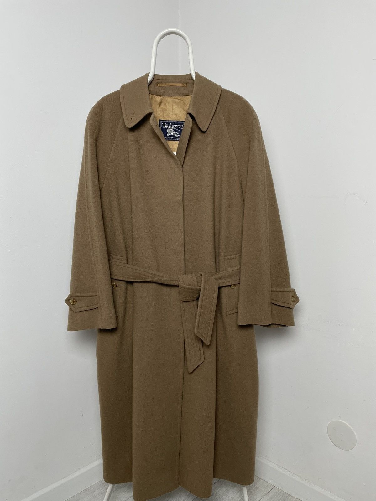 Vintage burberry trench coat wool sales