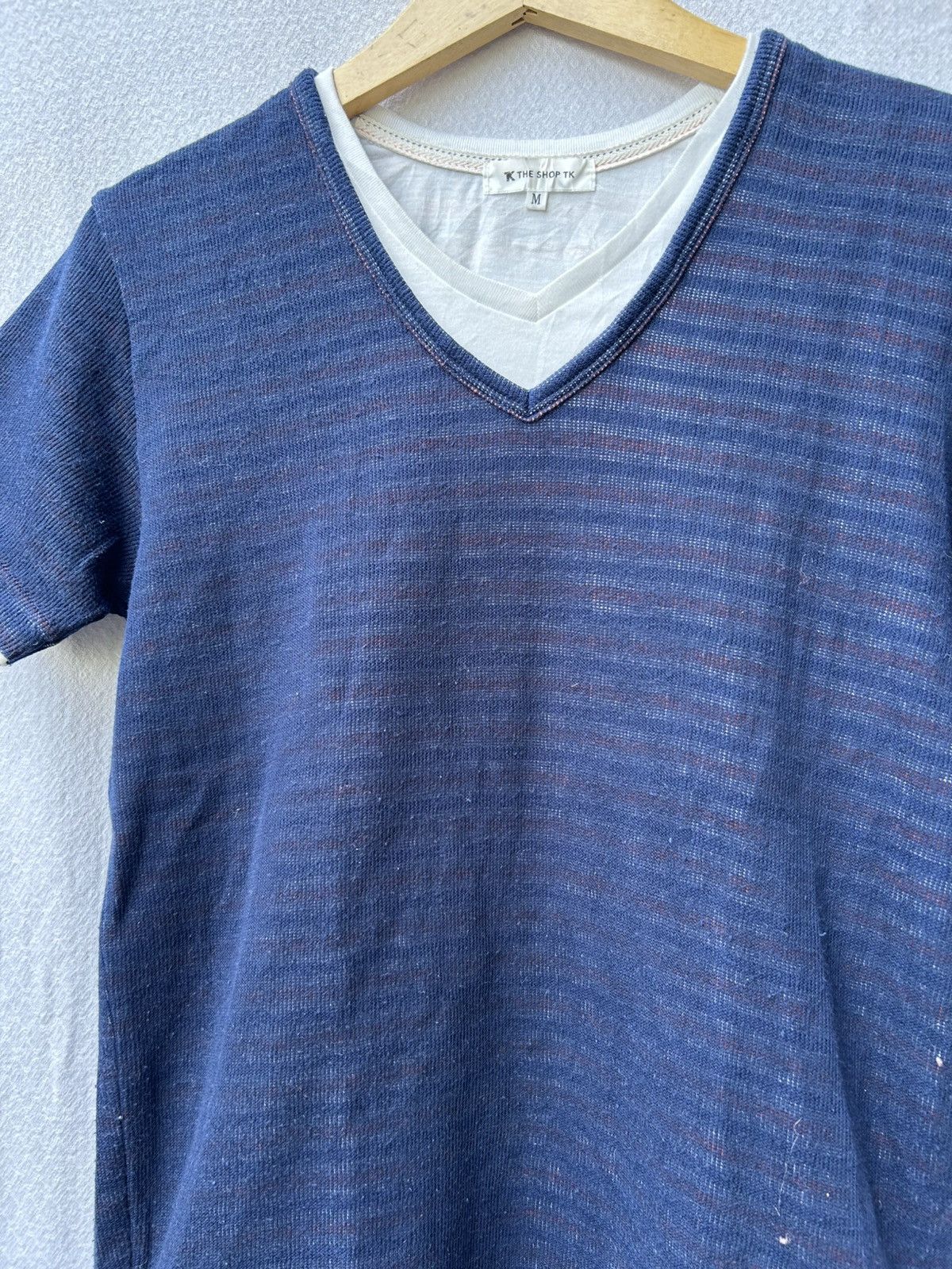20471120 × Beauty Beast × Japanese Brand Japanese Double Layers Knitted Stripe Shirt Size US M / EU 48-50 / 2 - 3 Thumbnail