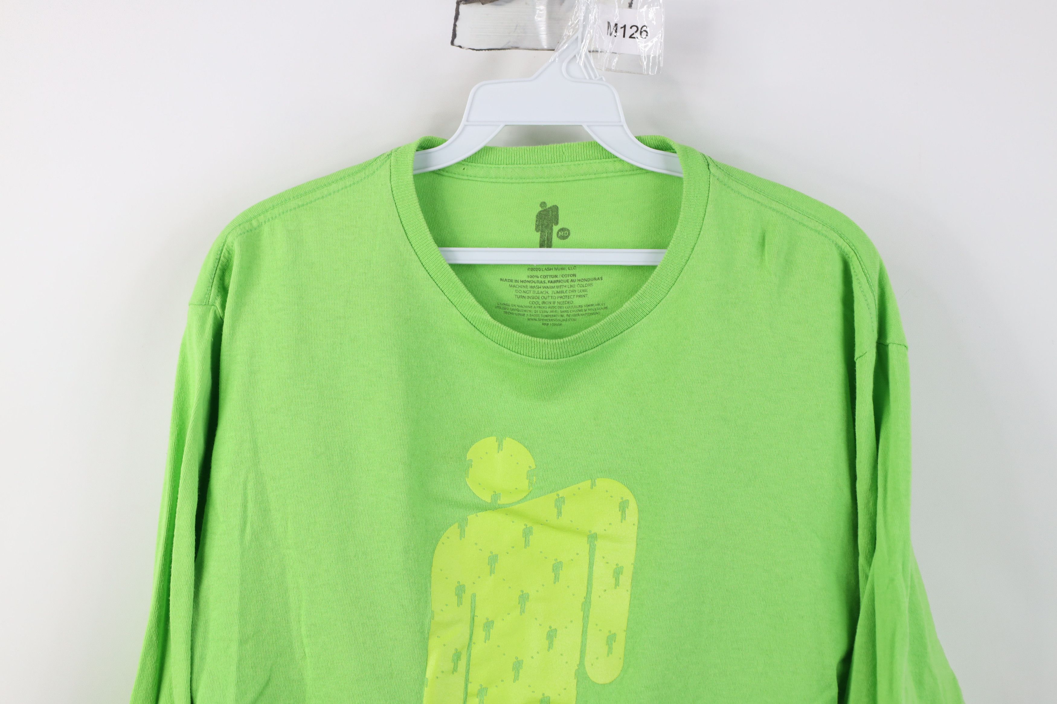 Vintage Billie Eilish Band Tour Long Sleeve T-Shirt Cotton Lime Size M / US 6-8 / IT 42-44 - 2 Thumbnail