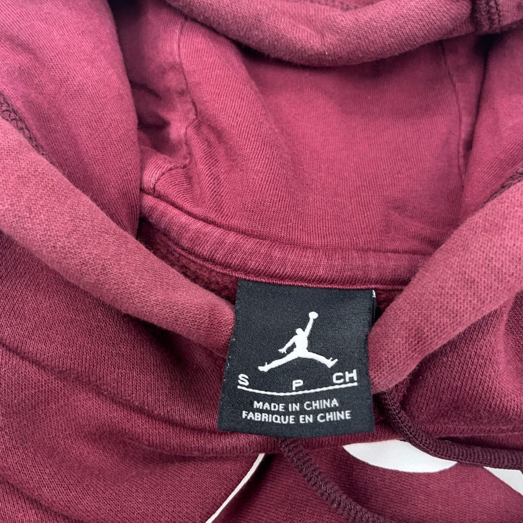 Jordan Brand Jordan Hoodie Men M Maroon White Sweatshirt Jump Man Air Logo Graphic pullover Hooded with Pockets All Seasons Nike? Size US M / EU 48-50 / 2 - 3 Thumbnail