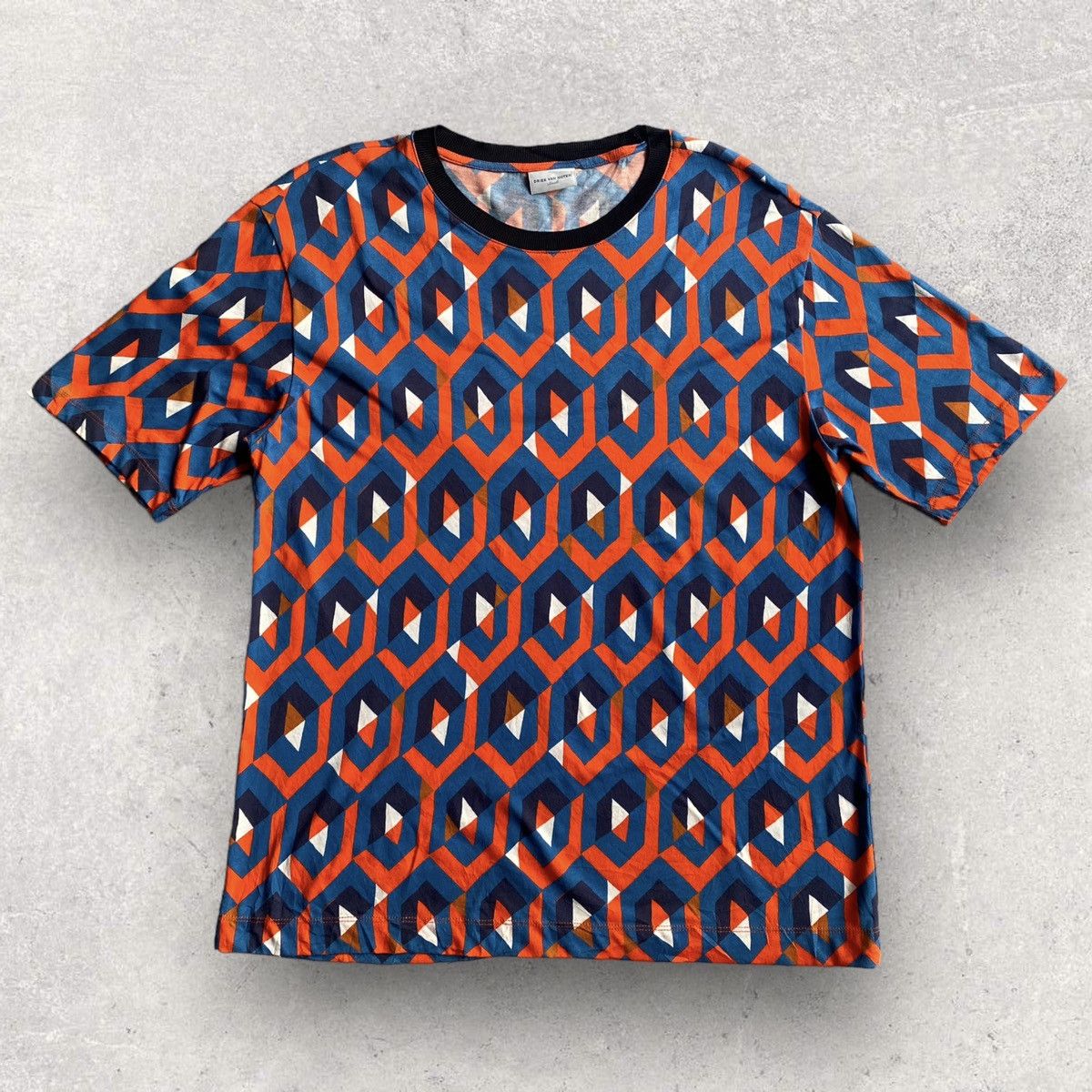 image of Dries Van Noten Ss16 Geometric Print T Shirt, Men's (Size Small)