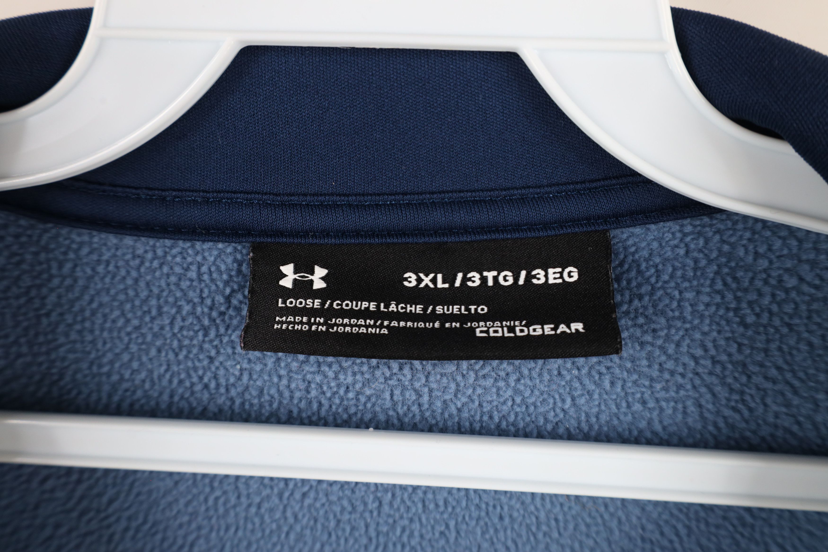 Under Armour × Vintage Under Armour ColdGear Half Zip Fleece Pullover Sweater Blue Size US XXL / EU 58 / 5 - 5 Thumbnail