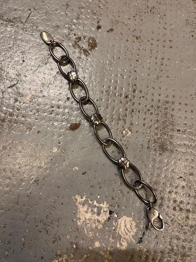 Moschino Moschino Silver Metal Chain Bracelet Size ONE SIZE - 6 Thumbnail