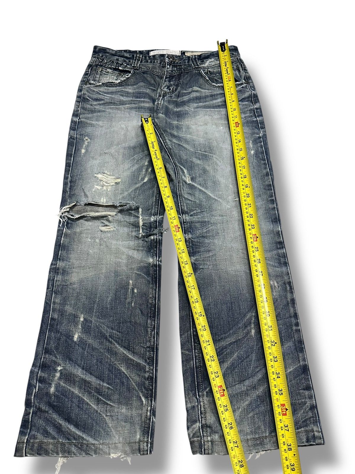 Japanese Brand Tokyo Boulevard Vintage Distressed Embroidered Baggy Faded Size US 32 / EU 48 - 16 Thumbnail