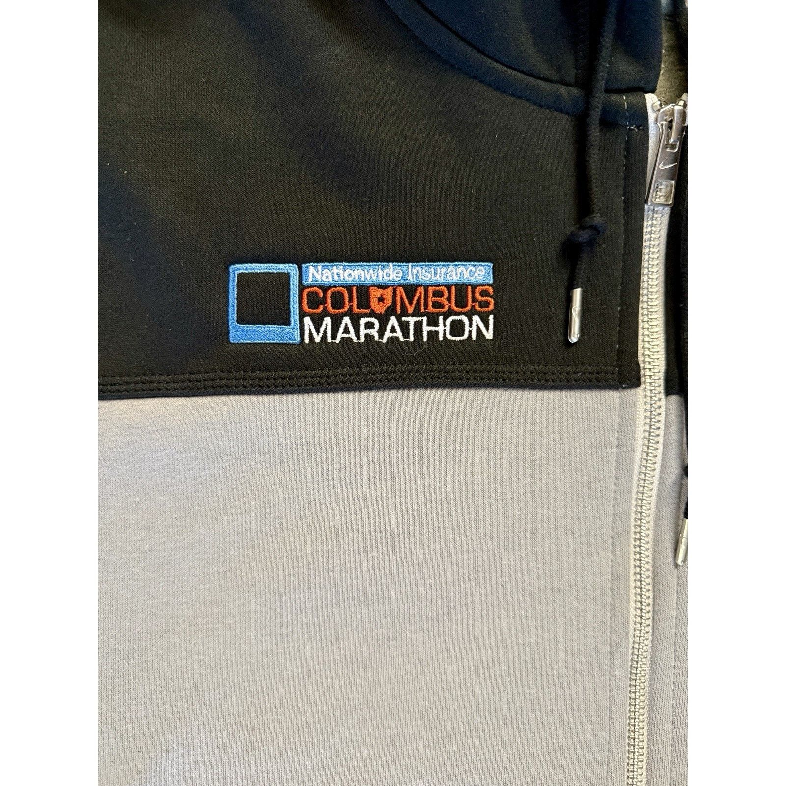 Nike Vintage Y2K Nike Hoodie Columbus Marthon Black Grey Size L Size US L / EU 52-54 / 3 - 6 Thumbnail