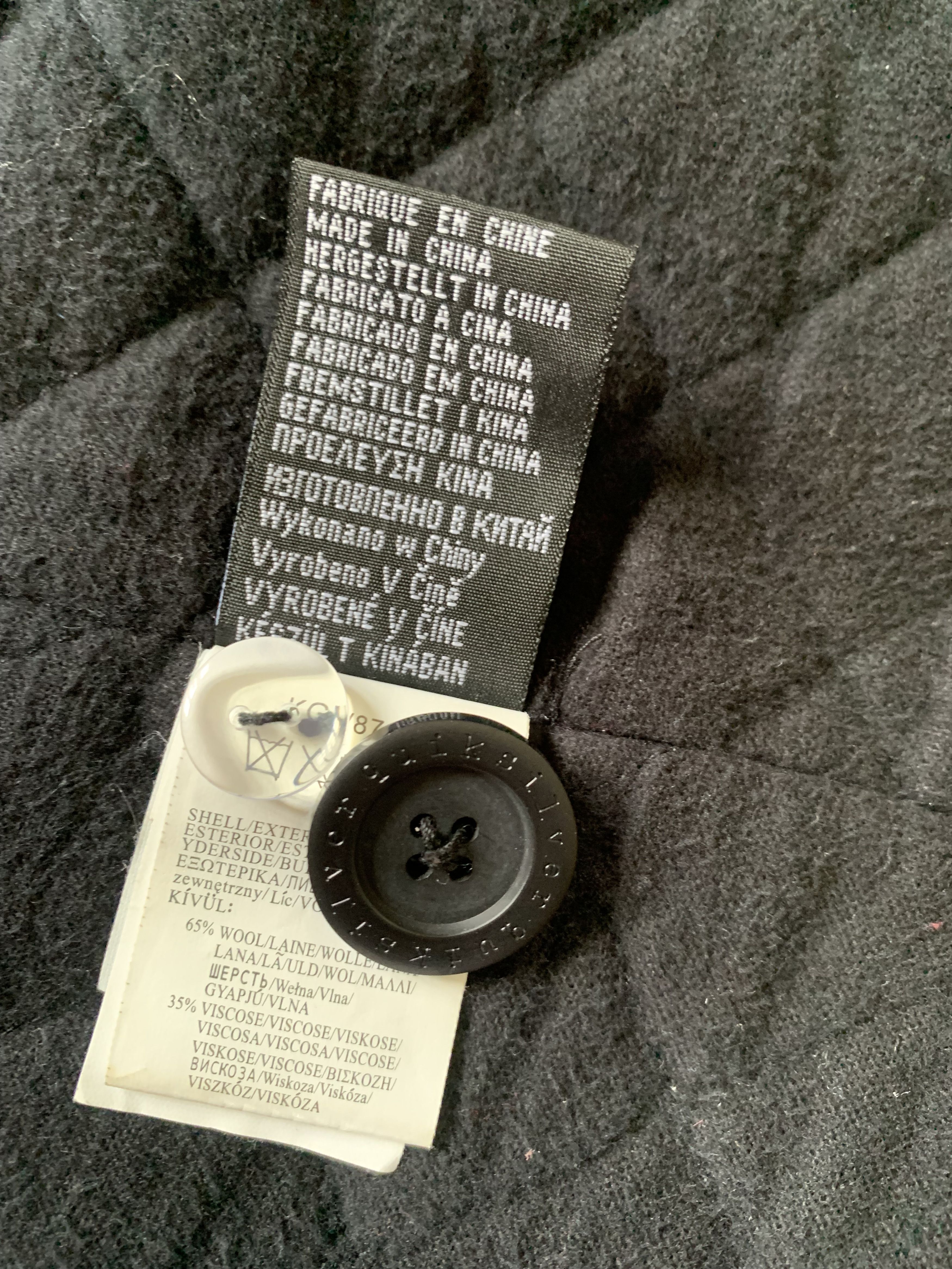 Quicksilver × Vintage Quicksilver Womens Black Wool Coat Size M / US 6-8 / IT 42-44 - 9 Thumbnail