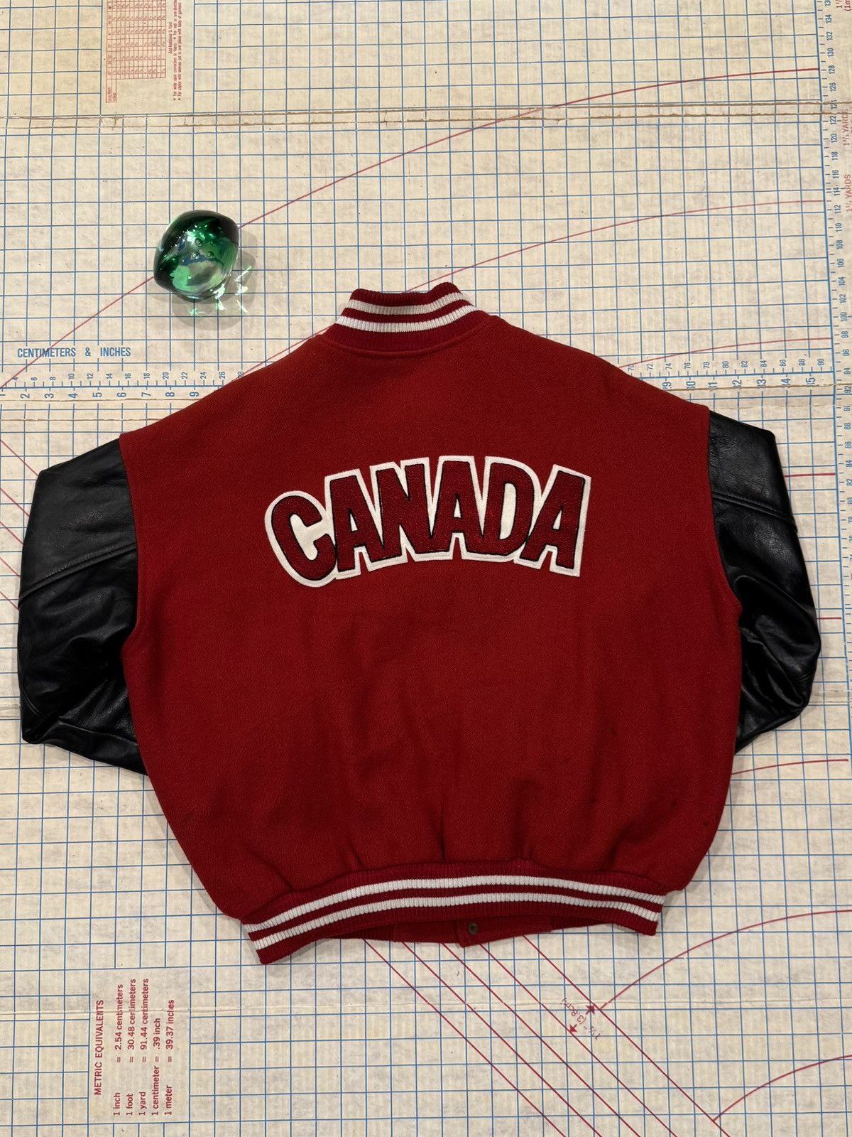 Vintage Vintage Canada Bomber Jacket Wool and Leather Fits Large Size US L / EU 52-54 / 3 - 10 Thumbnail