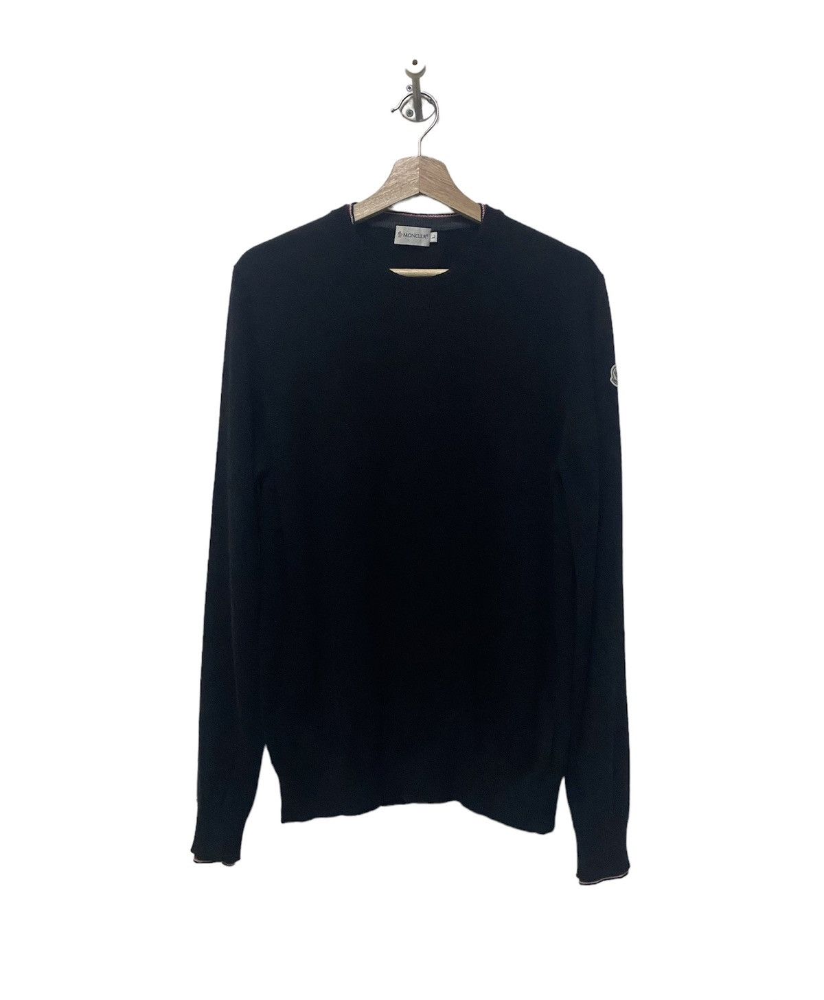 Moncler MONCLER BLACK MAGLIONE TRICOT GIROCOLLO SWEATER FOR MEN Grailed