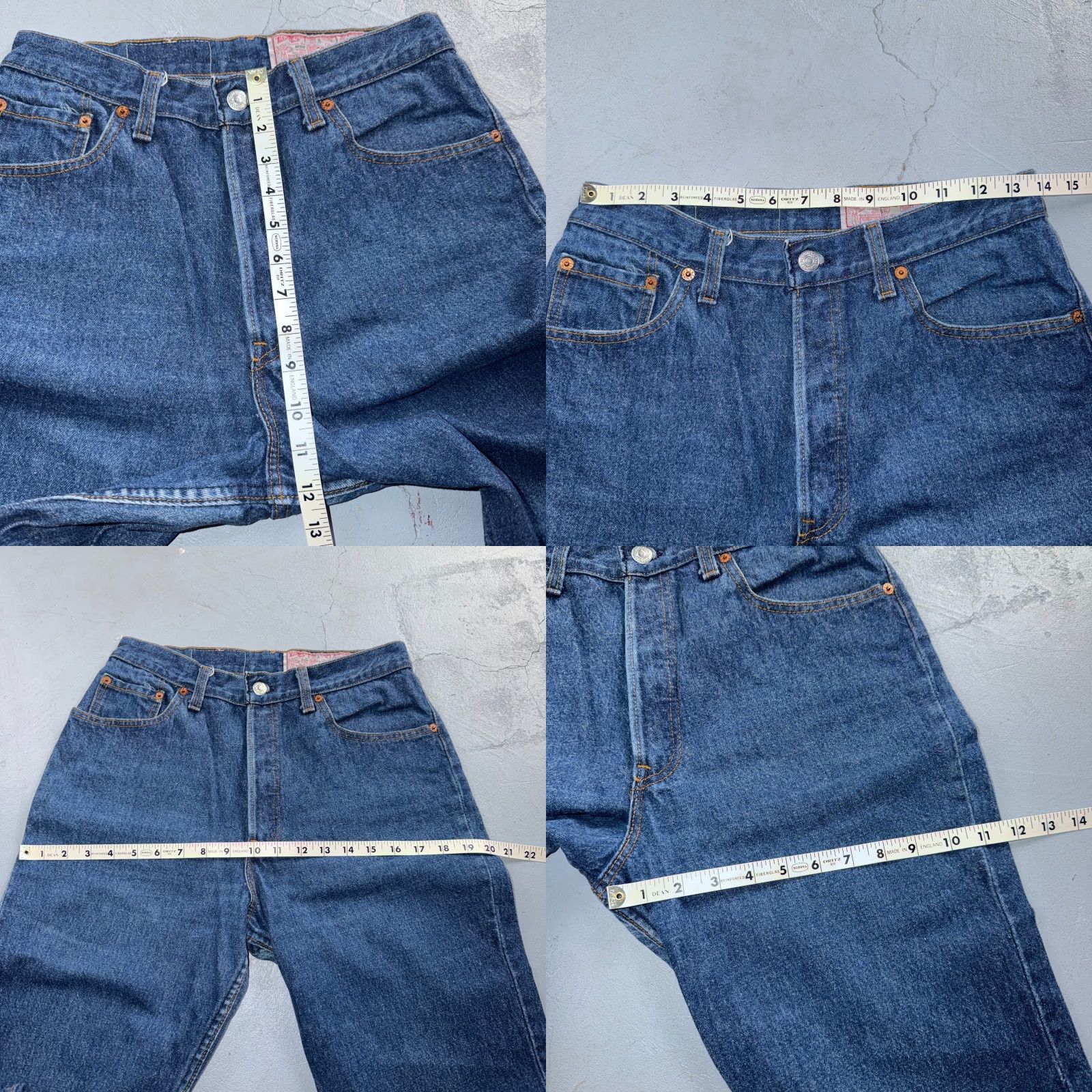 Levi's VINTAGE Levi's 501 Jeans 80s 90s USA Straight High Rise WWomen's 13 Blue Denim 5-Pocket CS Regular XX Size 34" / US 12 / IT 48 - 8 Thumbnail