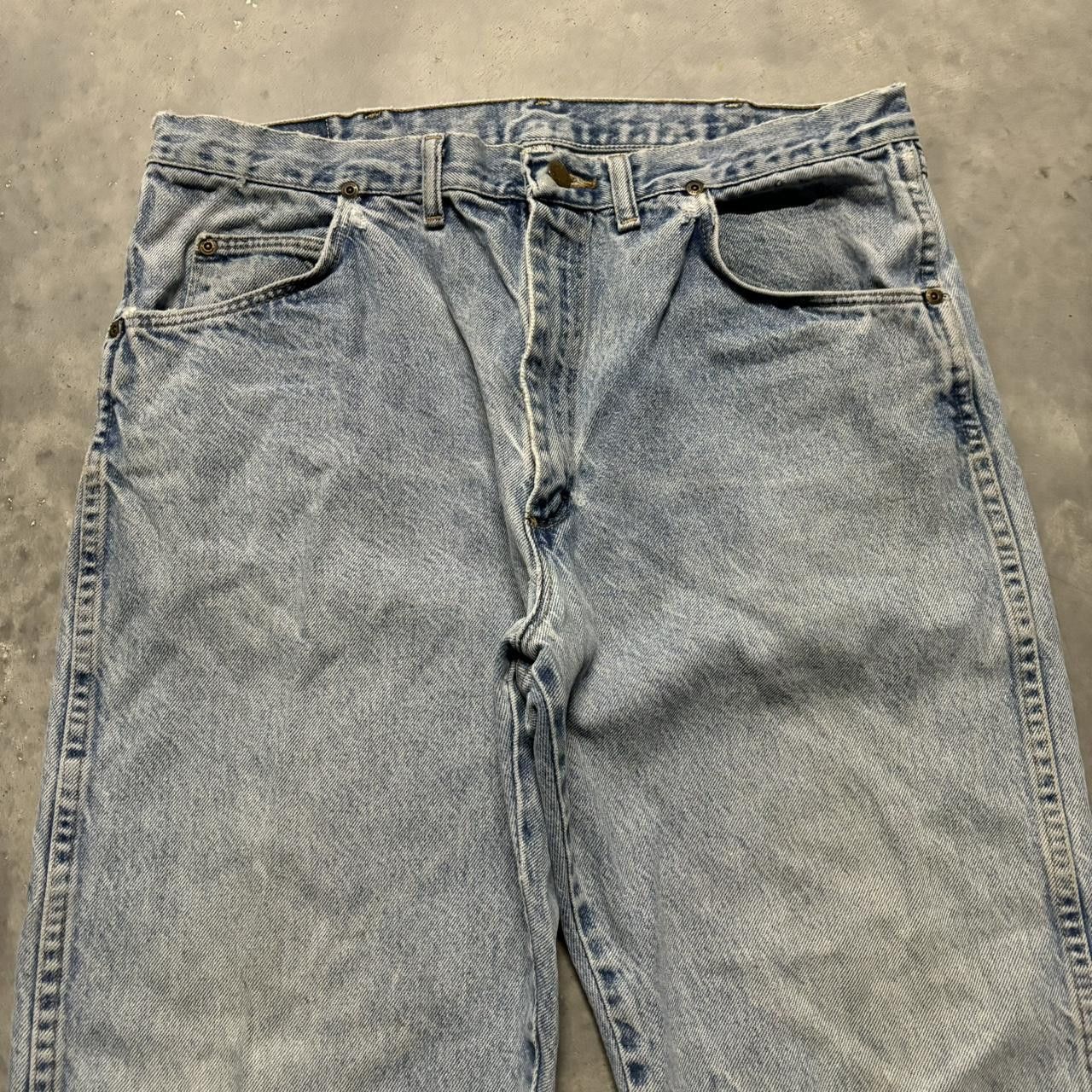 Japanese Brand × Vintage Crazy Vintage 90s Light Wash Distressed Essential Denim Jeans! Size US 35 - 5 Thumbnail