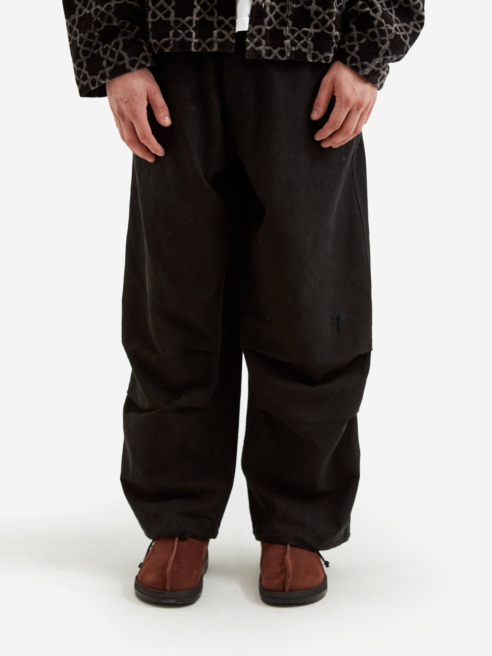 Story Mfg. Story MFG Paco Pants Black Slub Size US 28 / EU 44 - 2 Thumbnail