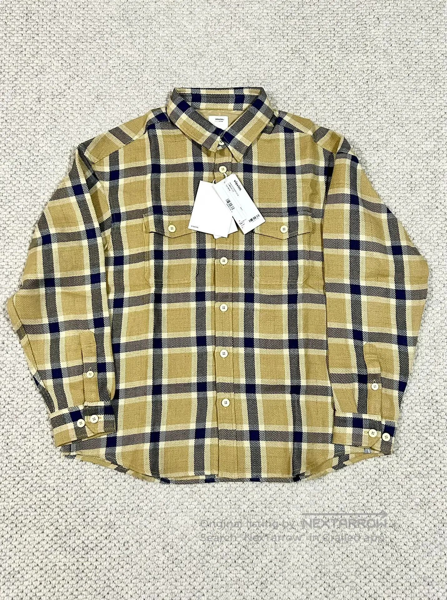 Visvim visvim lumber shirt in beige plaid. Size US L / EU 52-54 / 3 - 2 Thumbnail