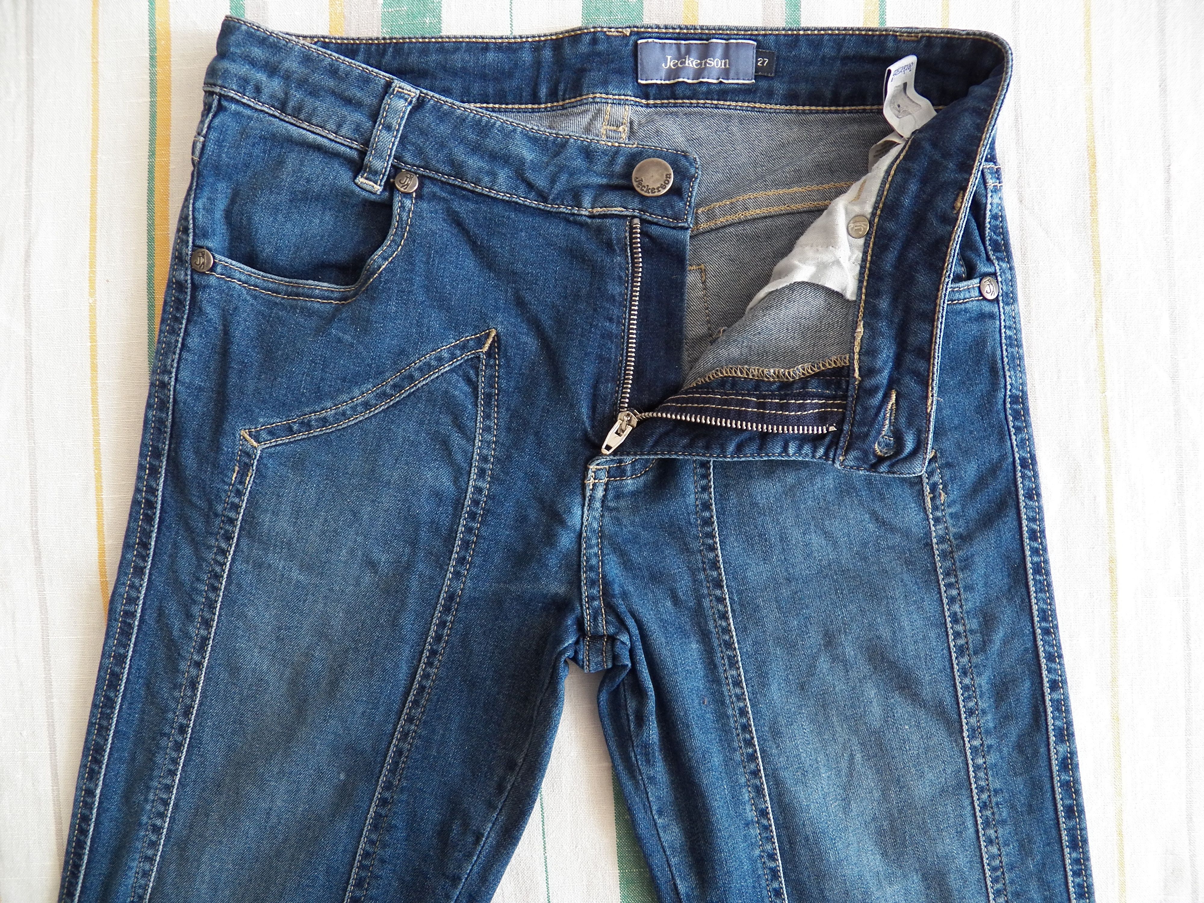 Jeckerson Jeckerson Jeans W27 L29 Panelled Cotton Slim Stretch Skinny Size 27" / US 4 / IT 40 - 4 Thumbnail