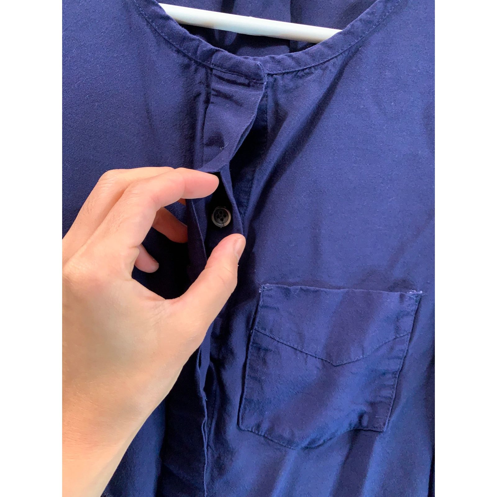 Madewell Madewell Navy Blue Shirt Women Extra Small Long Sleeve Size XS / US 0-2 / IT 36-38 - 8 Thumbnail