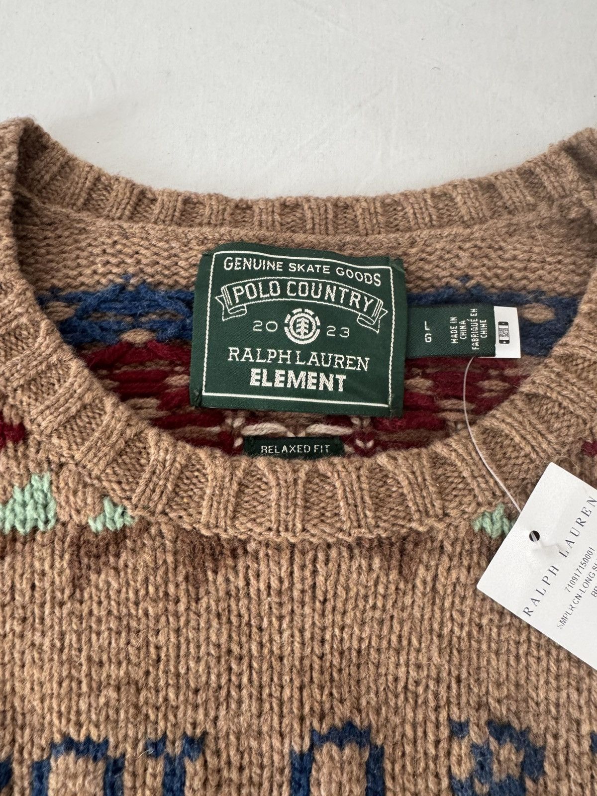 Ralph Lauren Ralph Lauren X Element skateboarding wool knitted sweater Size US L / EU 52-54 / 3 - 2 Thumbnail