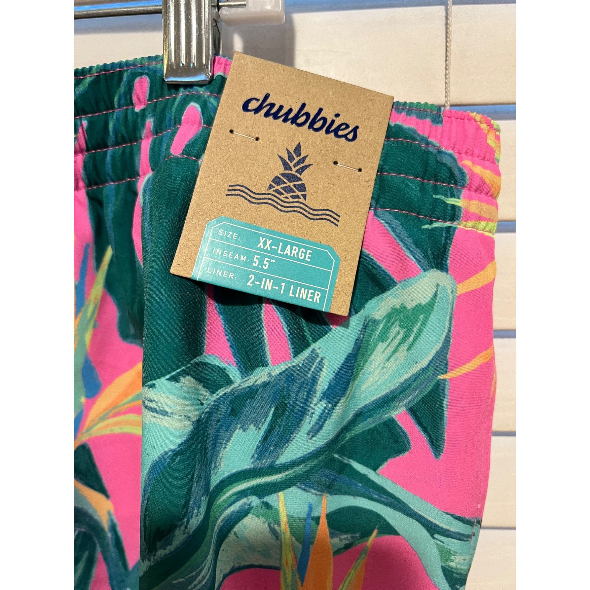 Chubbies Chubbies The Birds of Paradise Mens Shorts - Size XXL (5.5 i Size US 40 / EU 56 - 3 Thumbnail