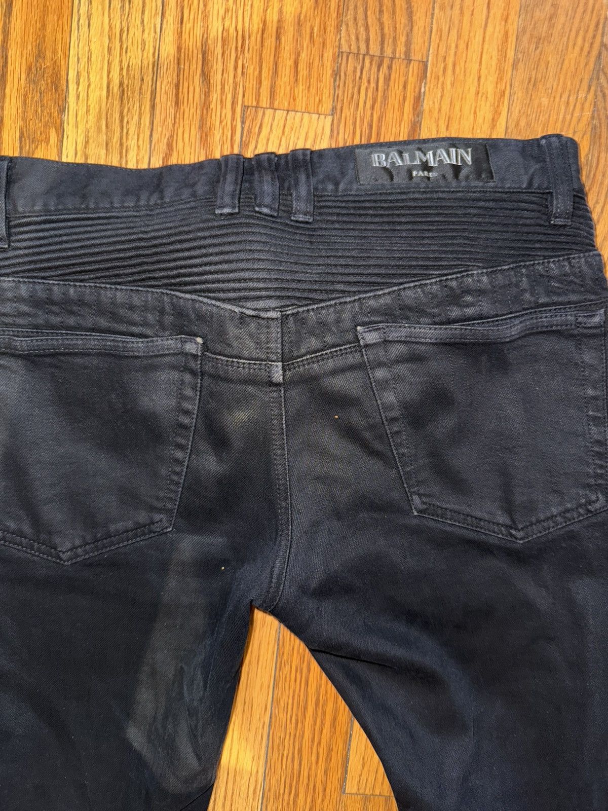 Balmain Balmain Slim Fitted Quilted Biker Jeans Size US 28 / EU 44 - 4 Thumbnail