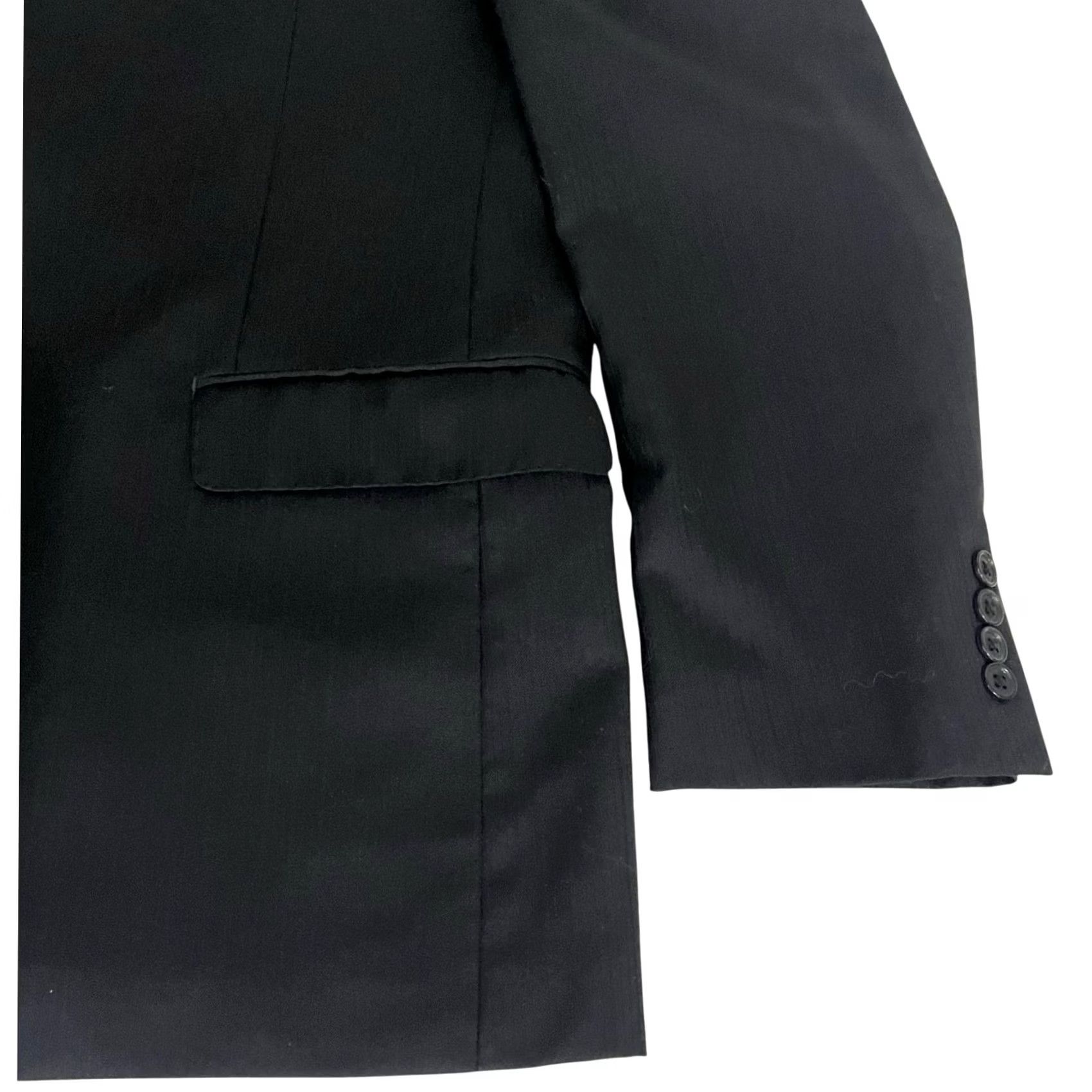 Calvin Klein Calvin Klein Blazer Shirt Jacket 2 Piece Mens Suit Jacket 42R Black Wool Inner Pockets 100% Wool Regular Mens Size 42R - 6 Thumbnail