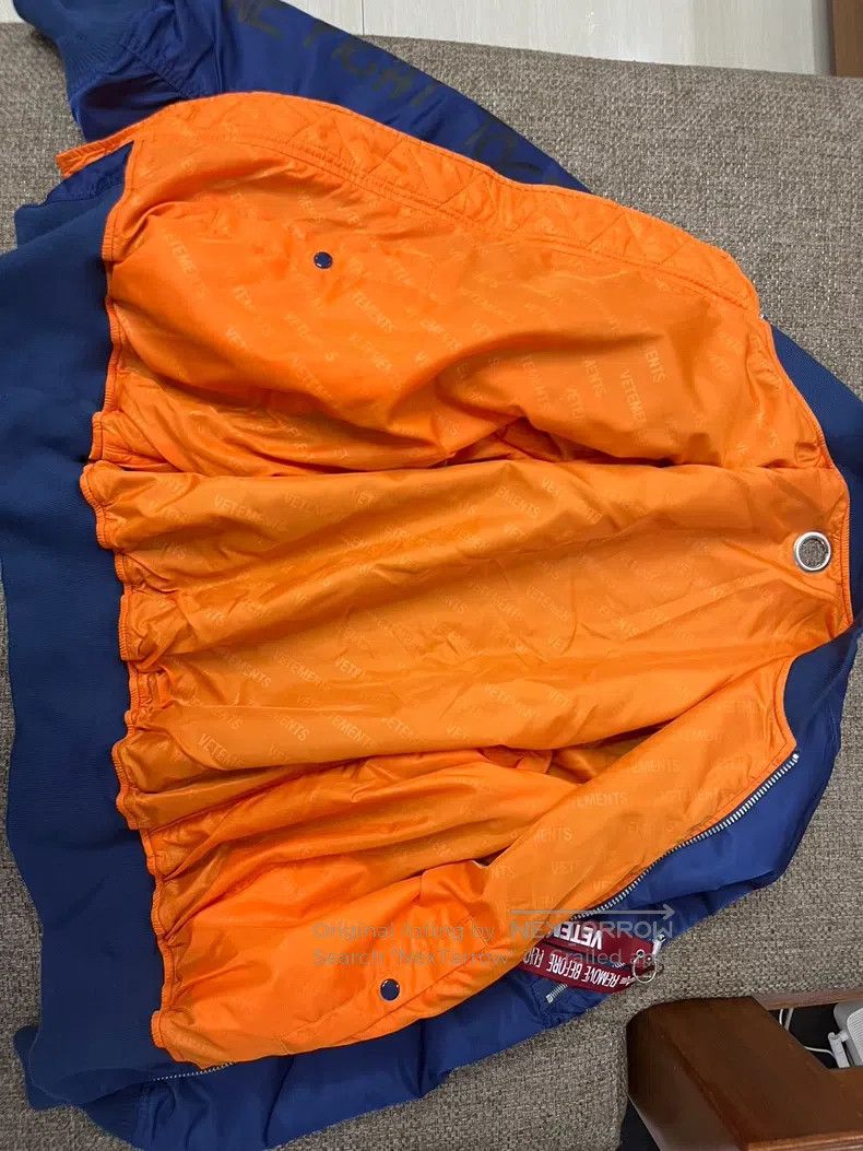 Vetements Vetements Dark Blue Reversible Outline Flight Jacket Size US M / EU 48-50 / 2 - 7 Thumbnail