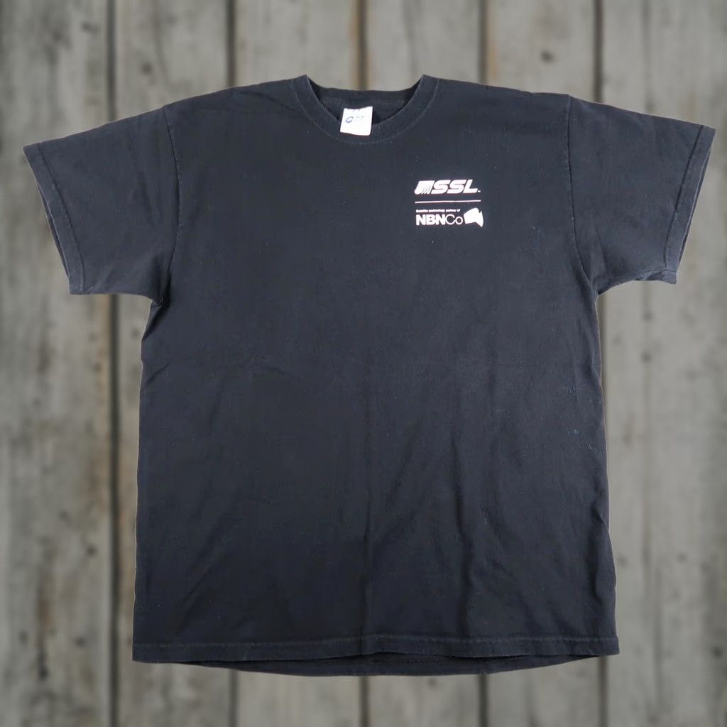 Vintage VINTAGE SSL NBNCo T-Shirt Men's XL XLarge Satellite Communications Promo Y2K Shirt Mens Black Cotton Graphic Print Short Sleeve Crew Neck Logo Size US XL / EU 56 / 4 - 1 Thumbnail