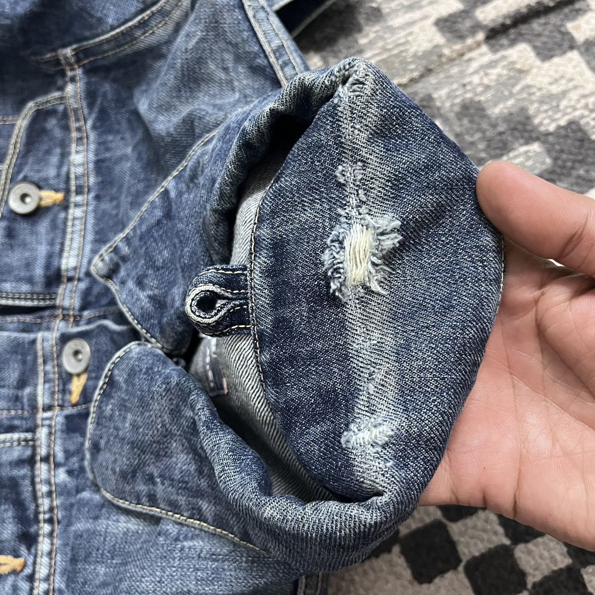 Blue Blue Japan Authentic Blue Blue Japan Distressed Denim Jacket Size US XS / EU 42 / 0 - 6 Thumbnail