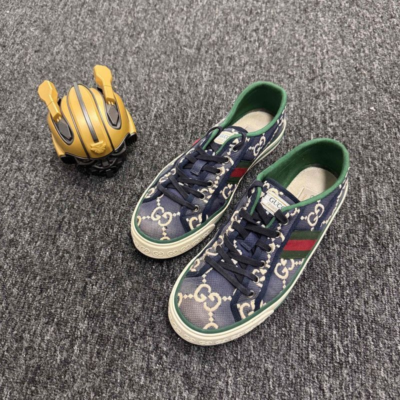 Gucci Gucci Tennis 1977 Blue Lace-Up Sneakers - Size US 8.5 / EU 41-42 - 1 Thumbnail