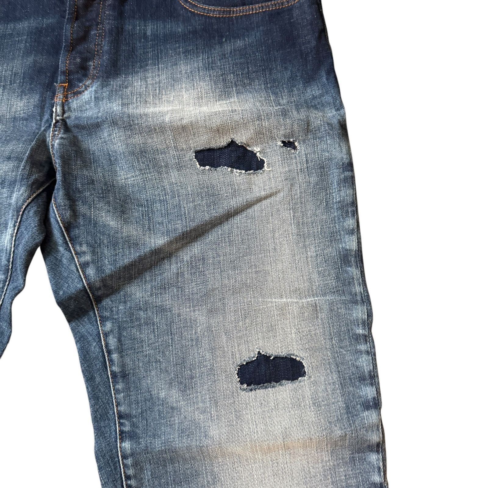 John Richmond John Richmond Distressed Patched Slim Fit Jeans Size US 40 / EU 56 - 8 Thumbnail
