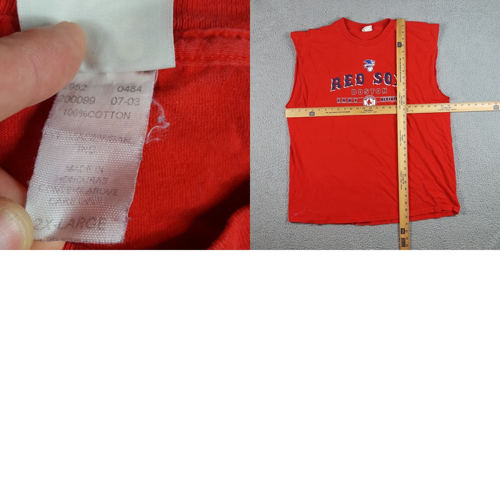 MLB VINTAGE Boston Red Sox MLB Baseball Tank T-Shirt Men’s 2XL Red Sleeveless Y2K Retro Sports Size US XXL / EU 58 / 5 - 8 Thumbnail