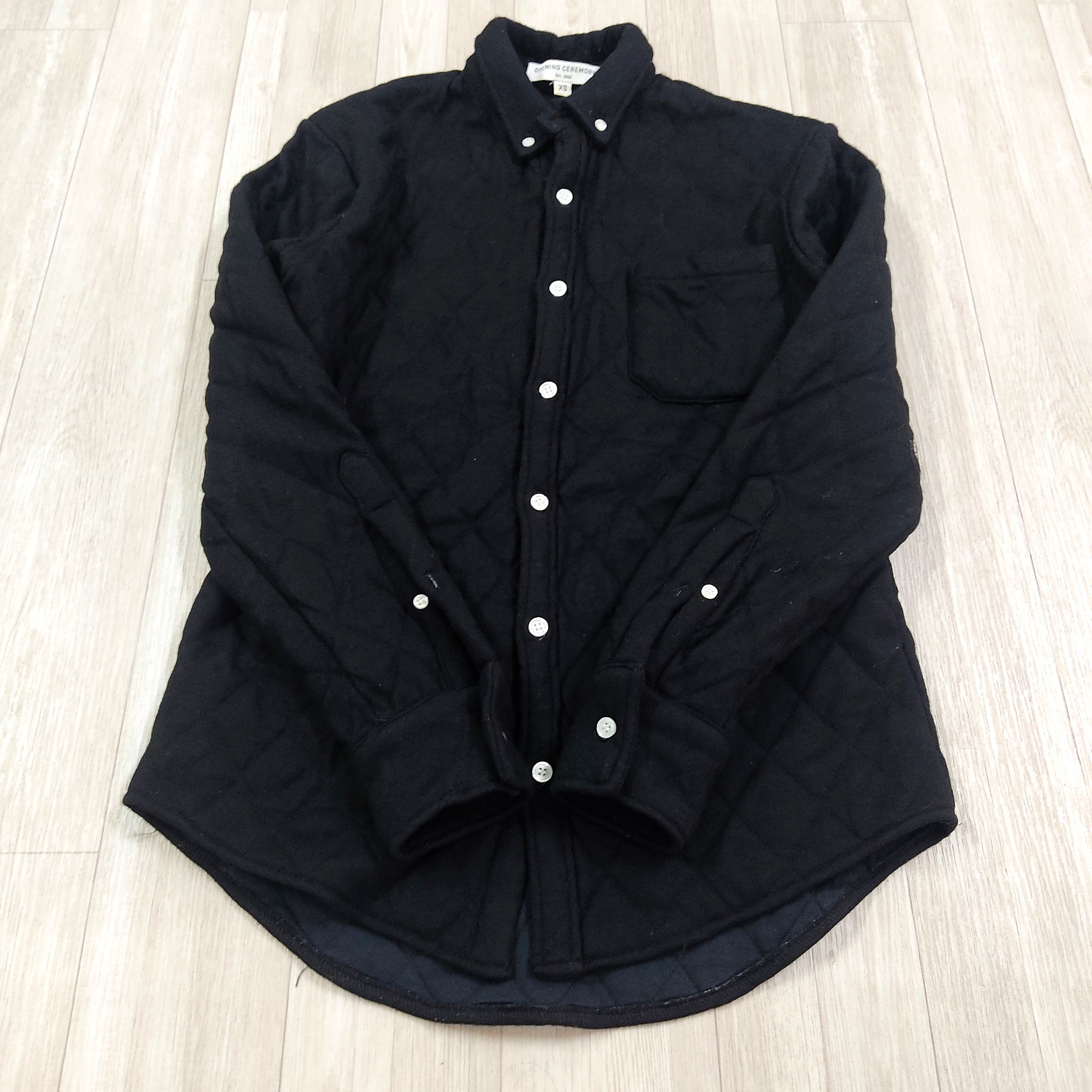 Designer × Opening Ceremony OPENING CEREMONY Wool Quilted Button-Up Shirt Jacket Size US XS / EU 42 / 0 - 4 Thumbnail
