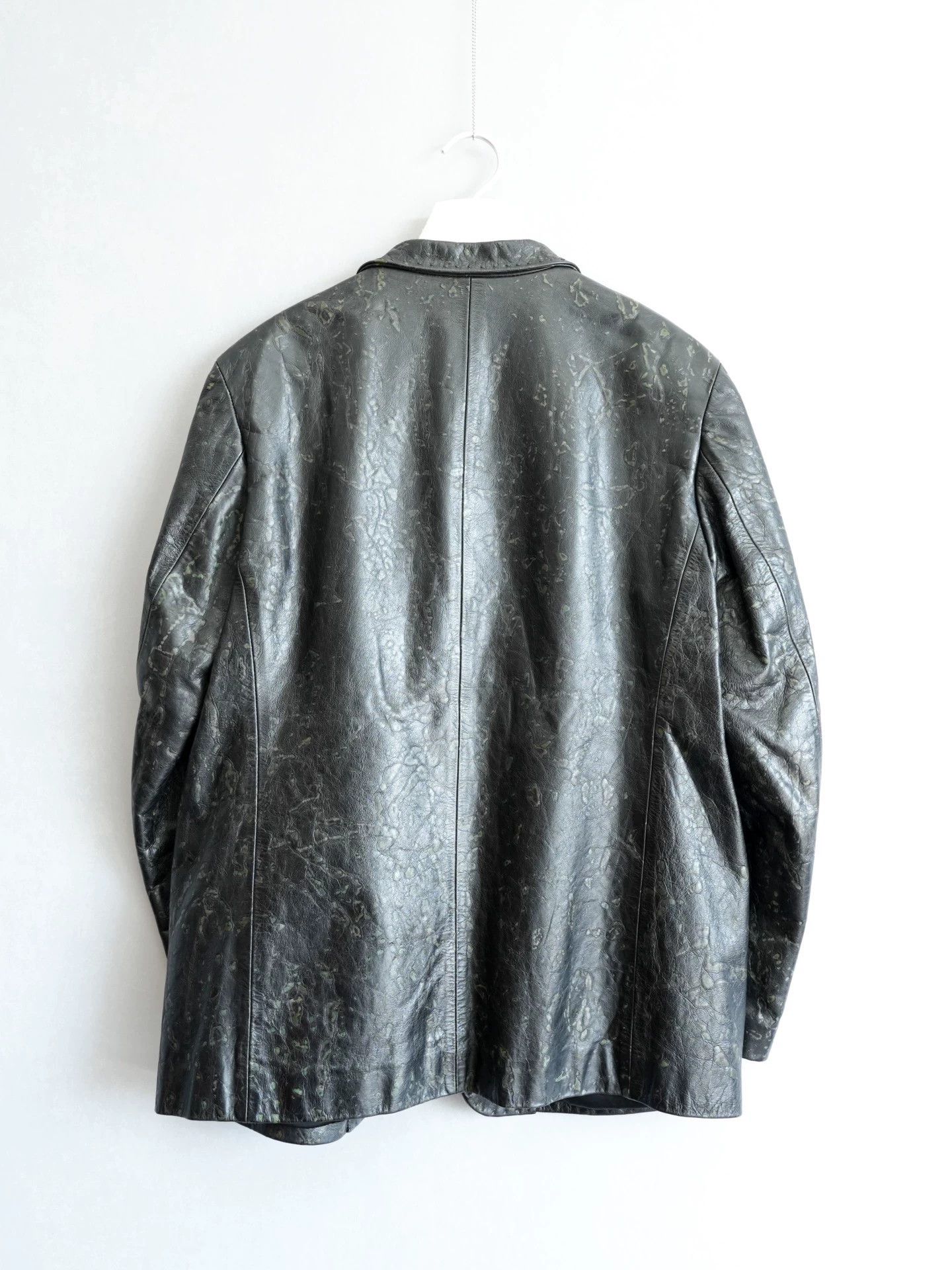 Yohji Yamamoto Yohji Yamamoto 00AW Aoyama Store Embossed Leather Jkt S2 Size US M / EU 48-50 / 2 - 2 Thumbnail