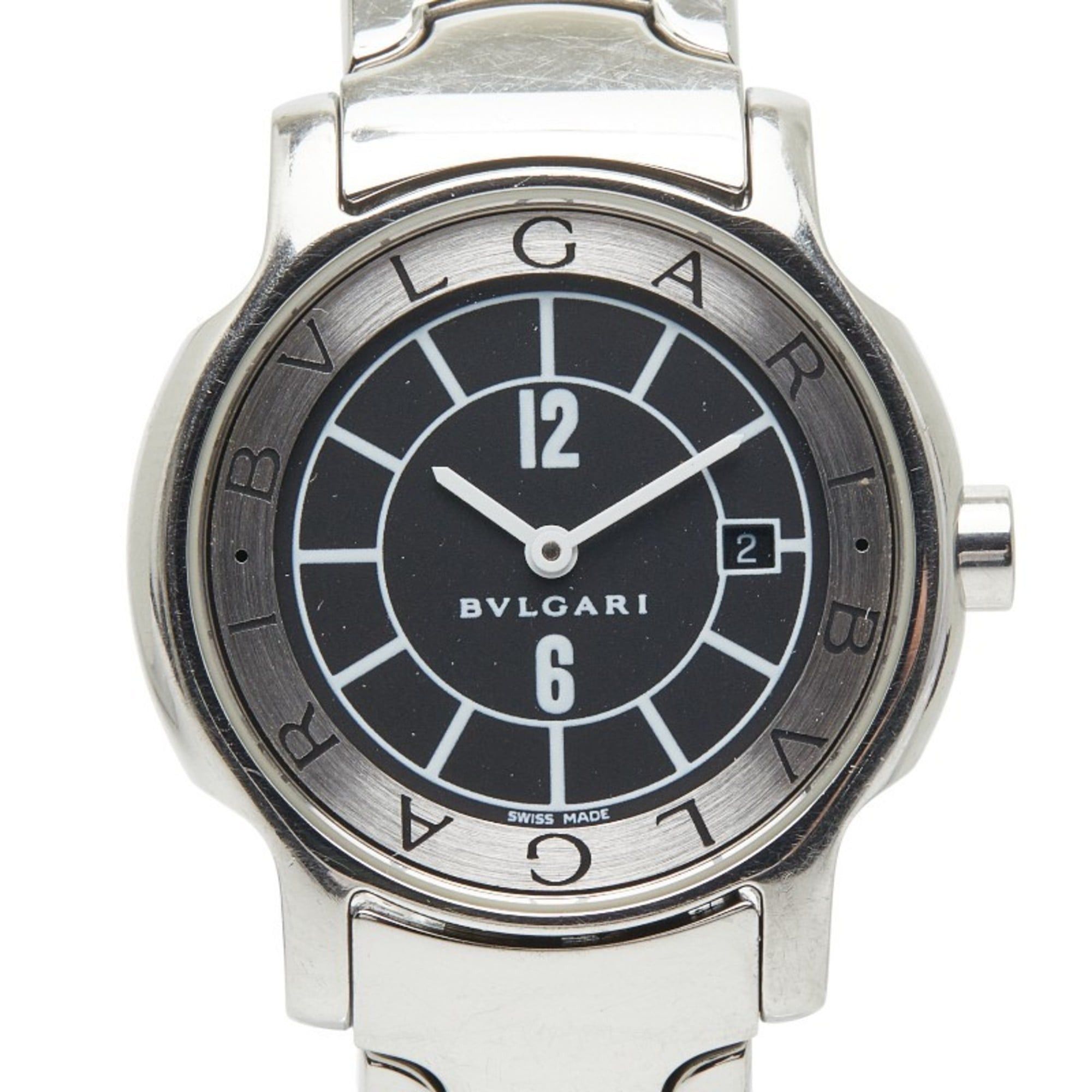 Bvlgari Bvlgari Solotempo ST29S Quartz Watch with Black Dial and Stainless Steel, Women's Size ONE SIZE - 1 Thumbnail