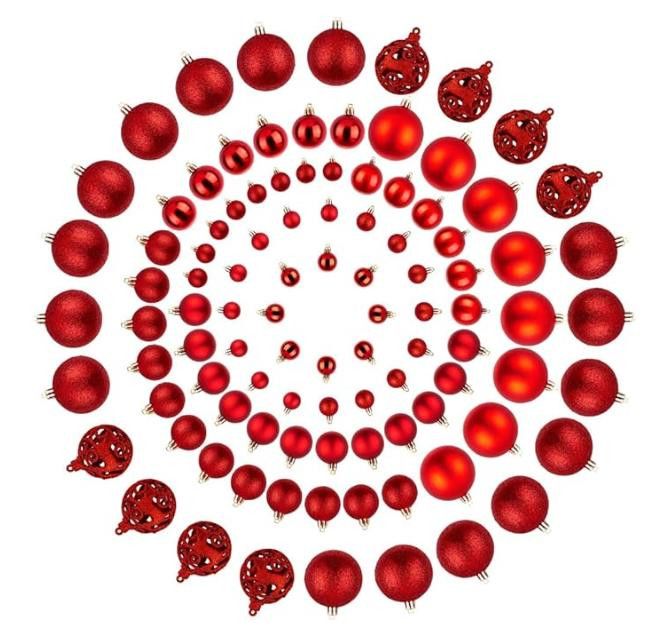 NBDN Nobrandedon 100-Pack Christmas Ball Ornaments, Shatterproof Ornaments Size ONE SIZE - 1 Thumbnail