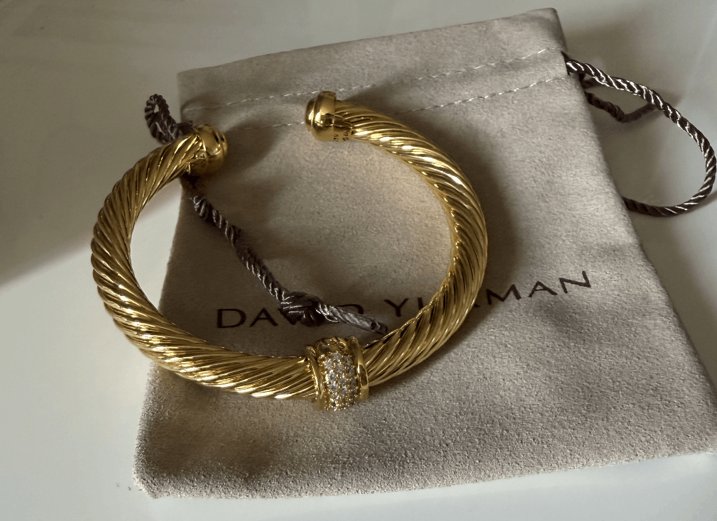 david yurman gold diamond bracelet