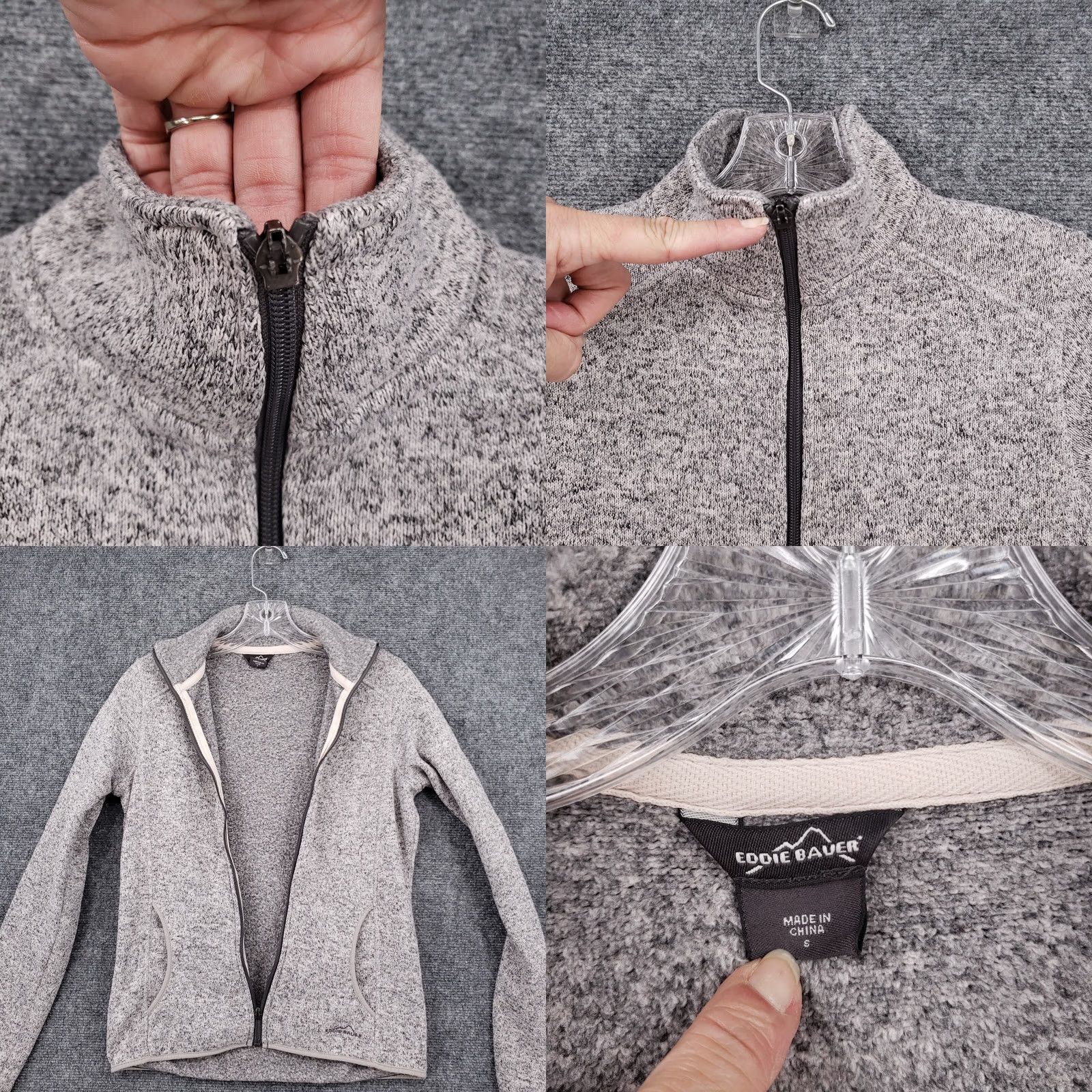 Eddie Bauer Eddie Bauer Sweater Women S Gray Full Zip Fleece Mock Neck Heather Outdoor Small Size S / US 4 / IT 40 - 8 Thumbnail