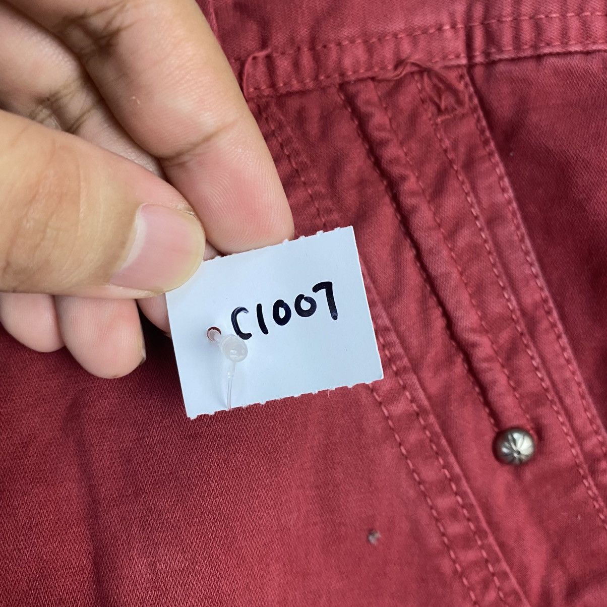 DL Japanese Brand Red Cargo Multipocket Pants #C1007