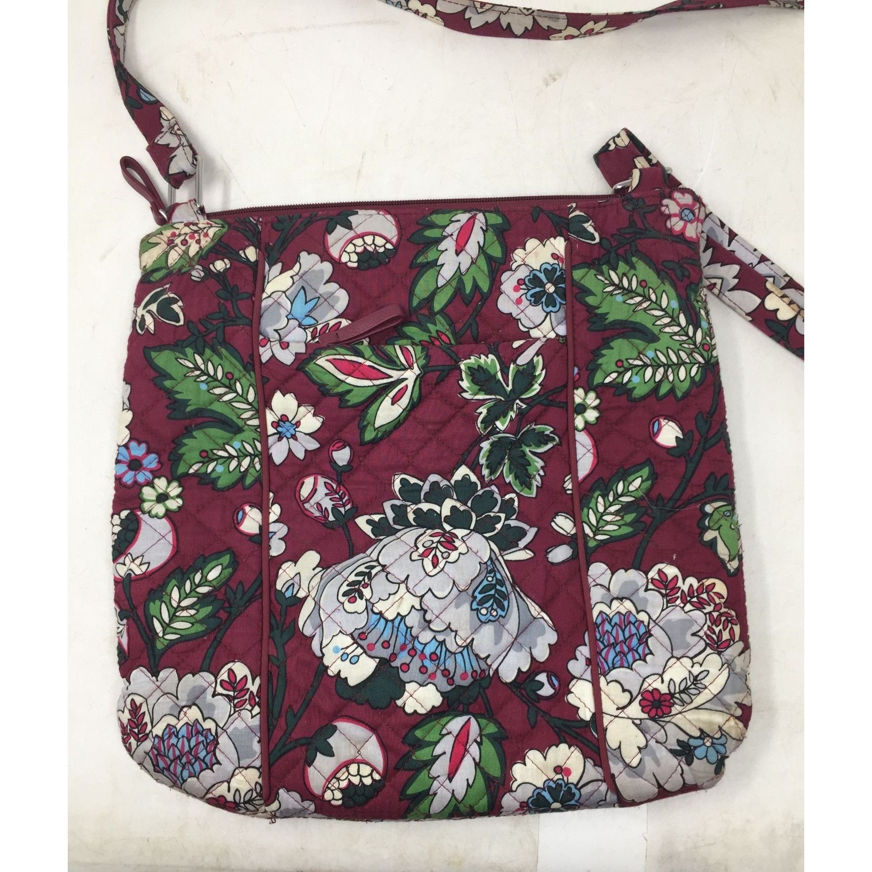 Vera Bradley Women's Vera Bradley Bordeaux Blooms Crossbody Quilted Purse Size ONE SIZE - 5 Thumbnail