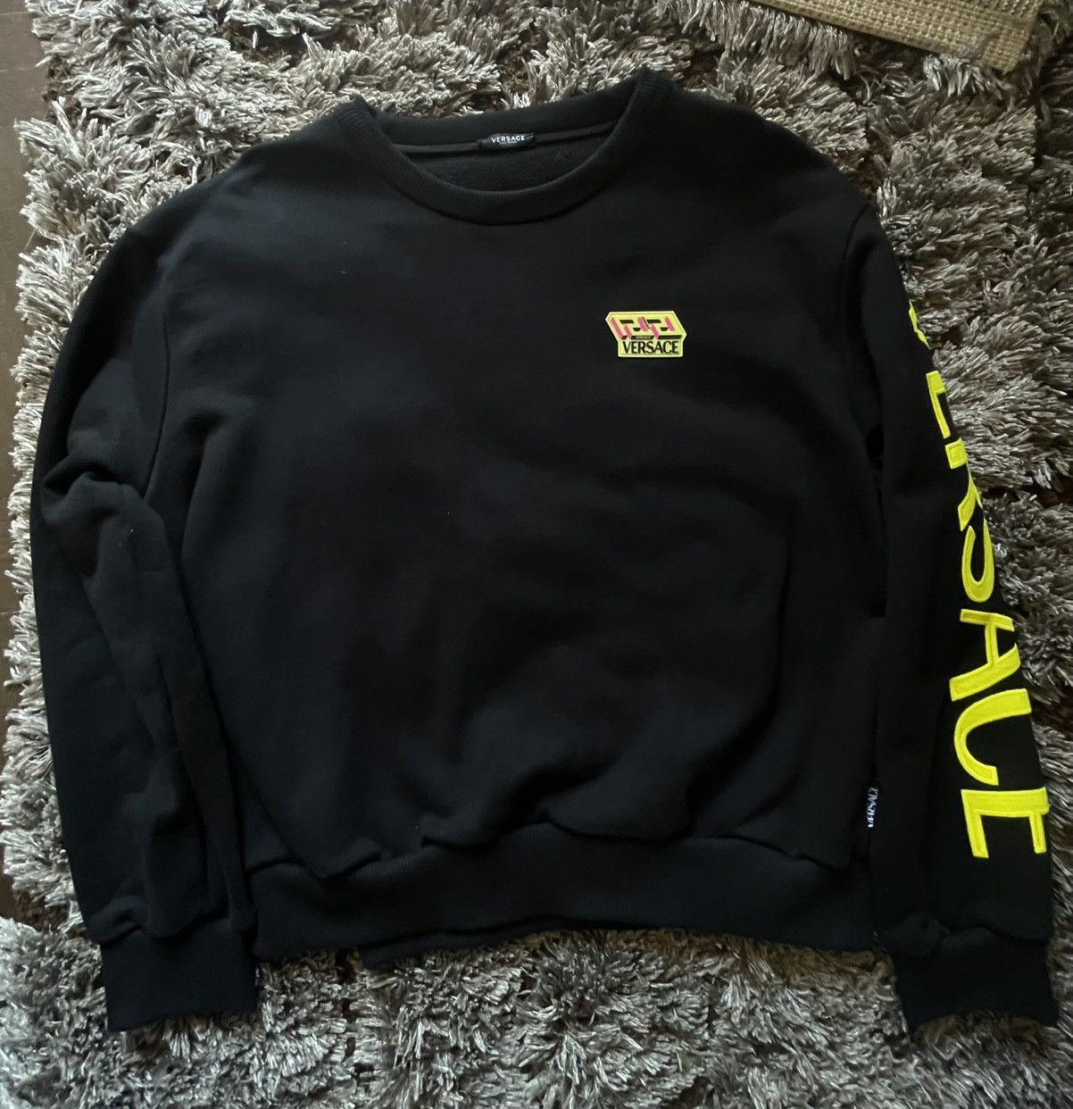 Versace Authentic Versace 3D Geometric Logo Sweatshirt Size M / US 6-8 / IT 42-44 - 1 Thumbnail