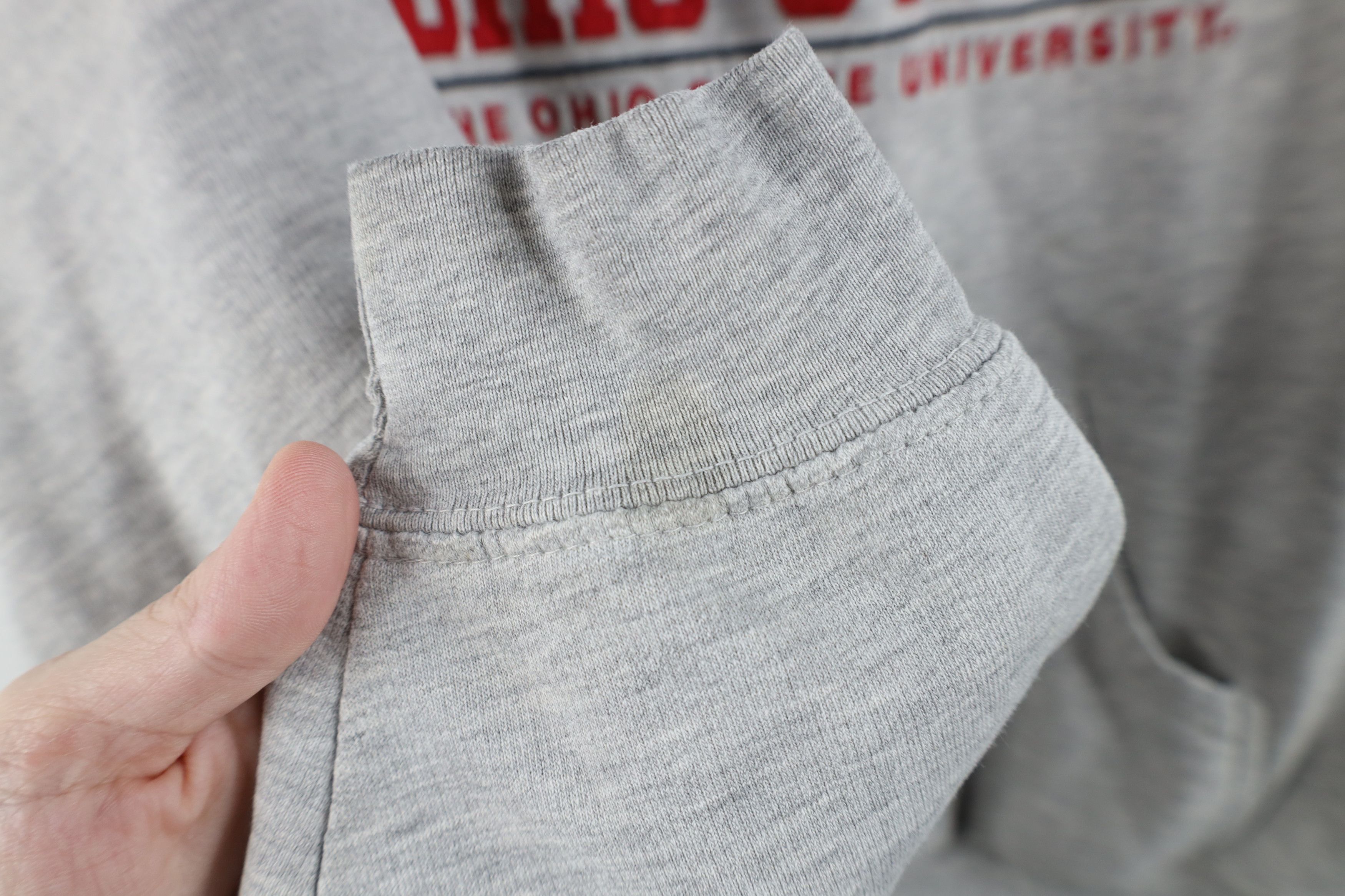 Vintage Vintage 90s Ohio State University Hoodie Sweatshirt Gray Size US M / EU 48-50 / 2 - 10 Thumbnail