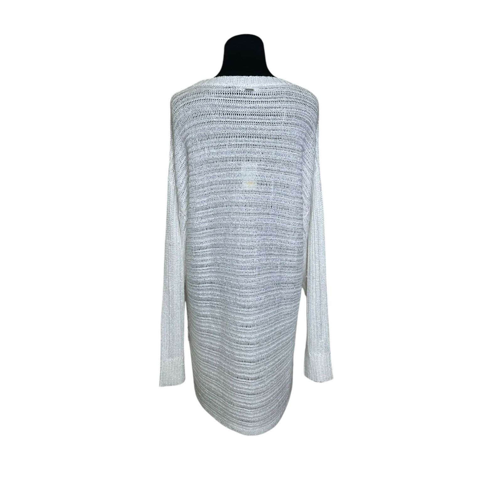 DKNY DKNY ivory metallic crochet tunic sweater size Large Size L / US 10 / IT 46 - 7 Thumbnail