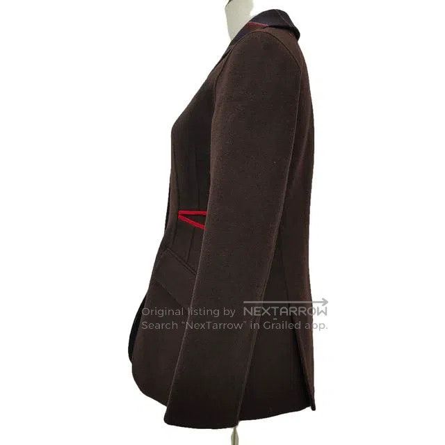 Hermes Hermes Burgundy Cashmere Coat Size XXS / US 00 / IT 34 - 4 Thumbnail