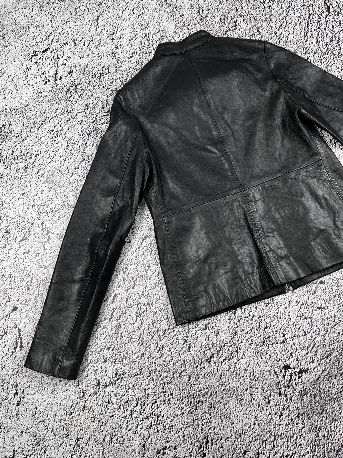 Leather Vintage Y2K leather jacket avantgarde biker style size 10 Size M / US 6-8 / IT 42-44 - 9 Thumbnail