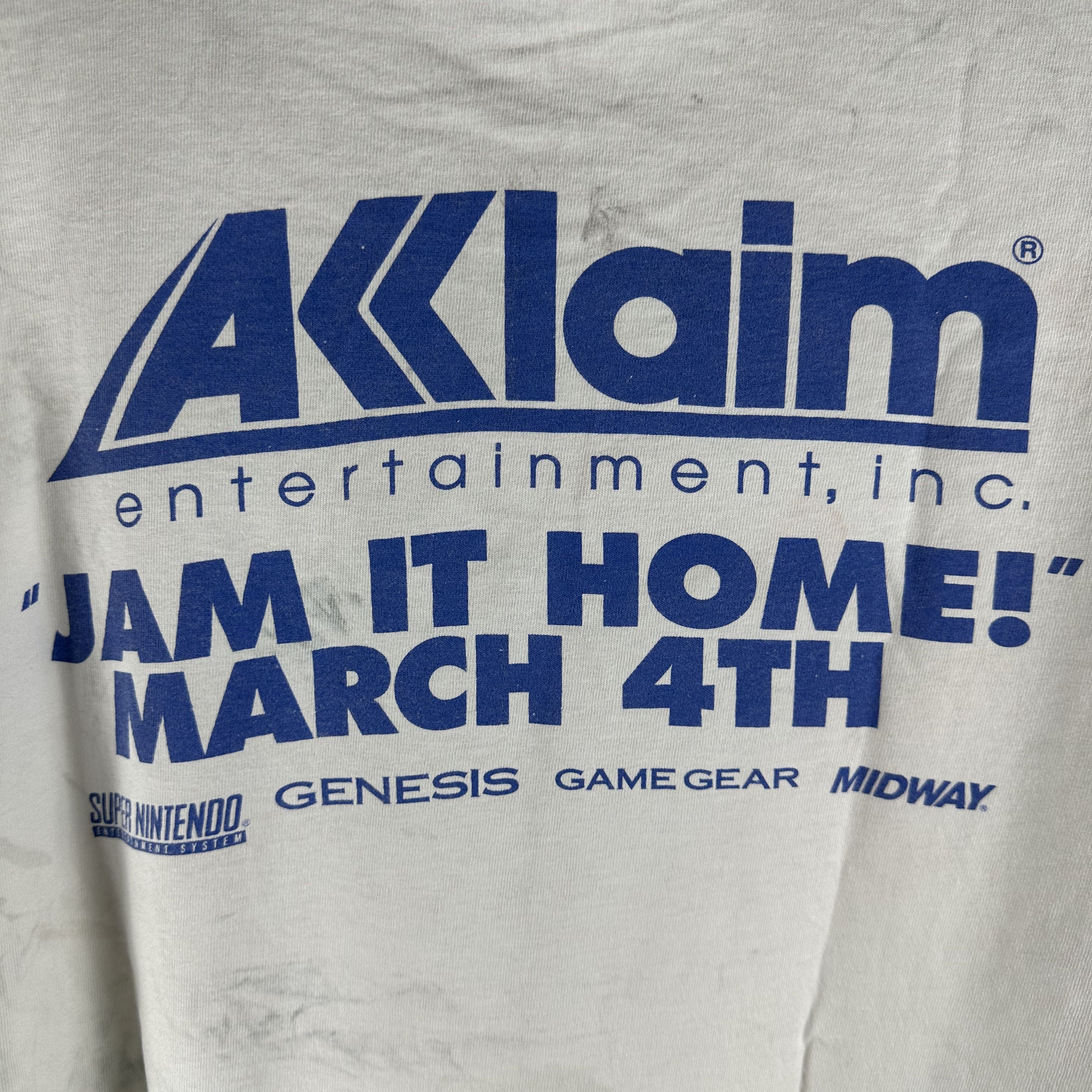 Vintage ​90s NBA Jam Video Game Salem Graphic Promo T-shirt Size US XL / EU 56 / 4 - 3 Thumbnail